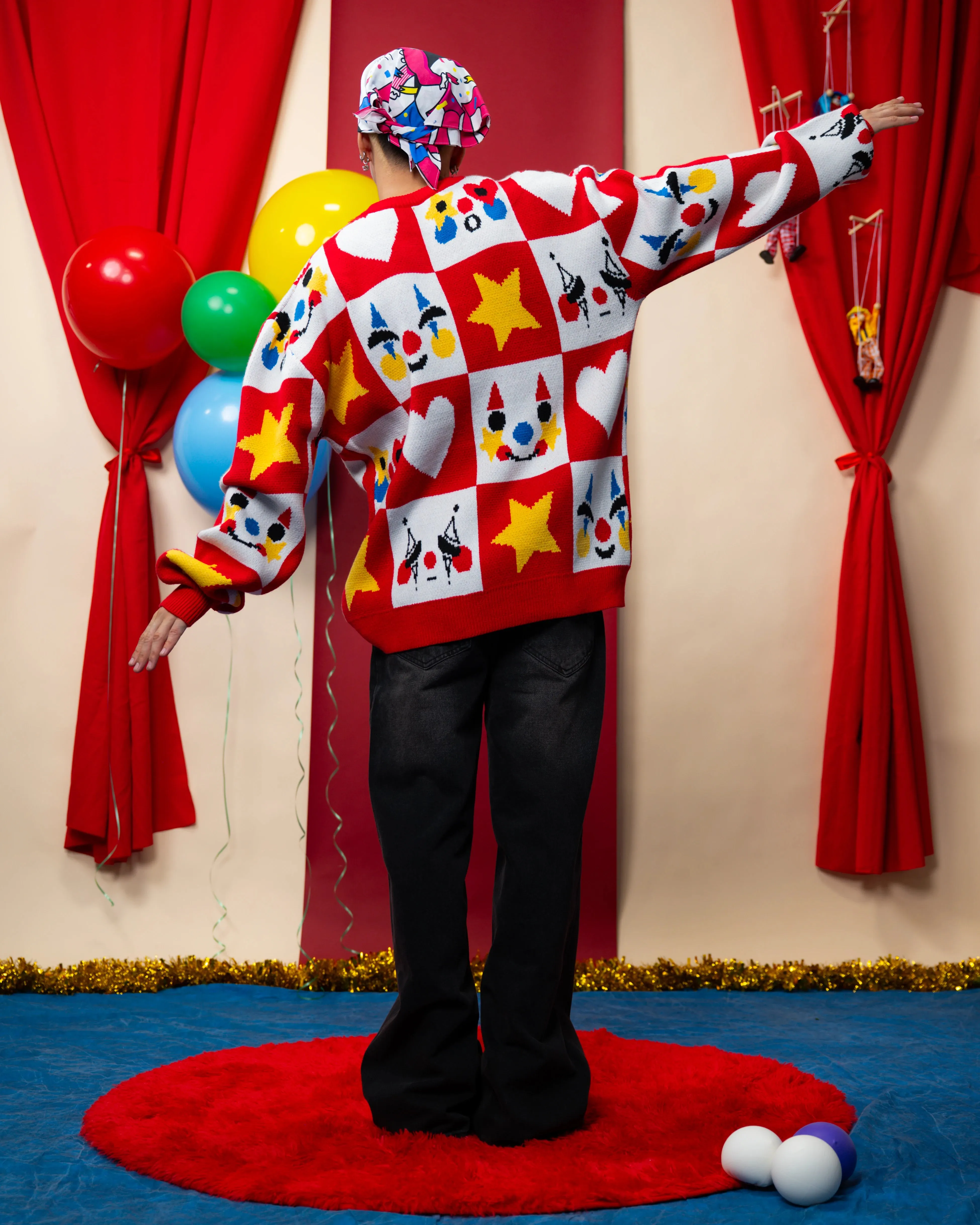 Checkered Clown Sweater sold by Steady Hands product image thumbnail 4