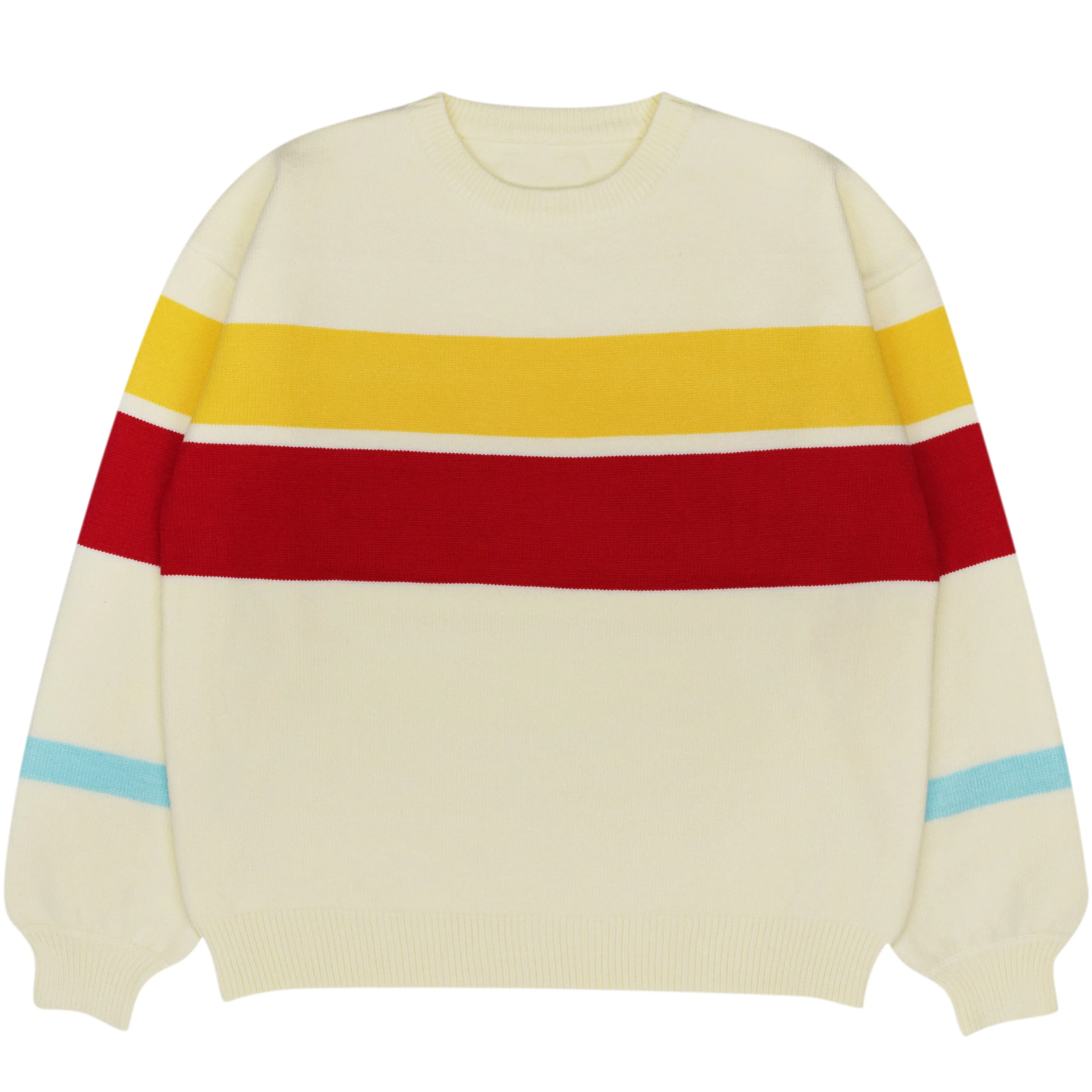 Yellow and Red Striped Sweater sold by Steady Hands