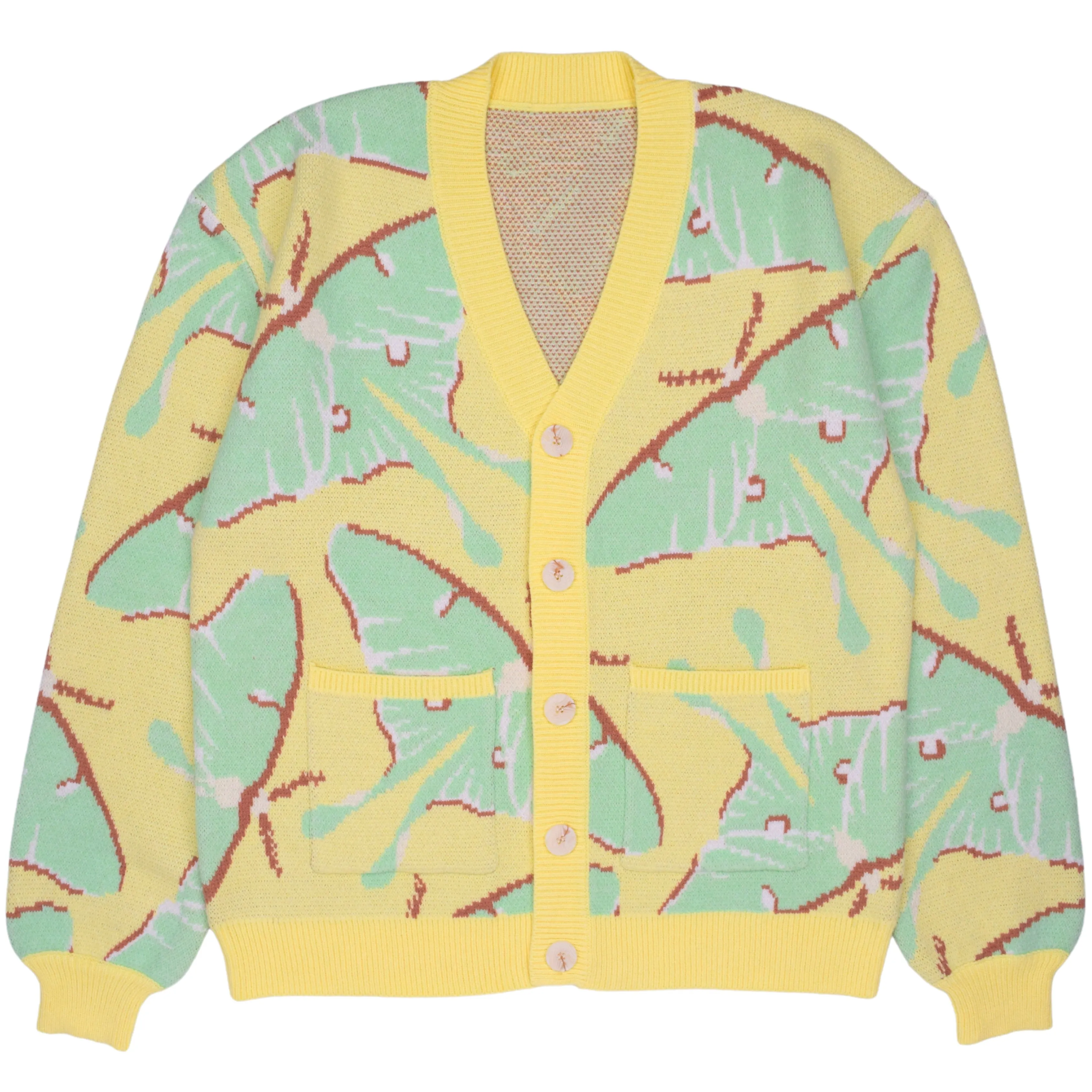 Luna Moth Cardigan sold by Steady Hands