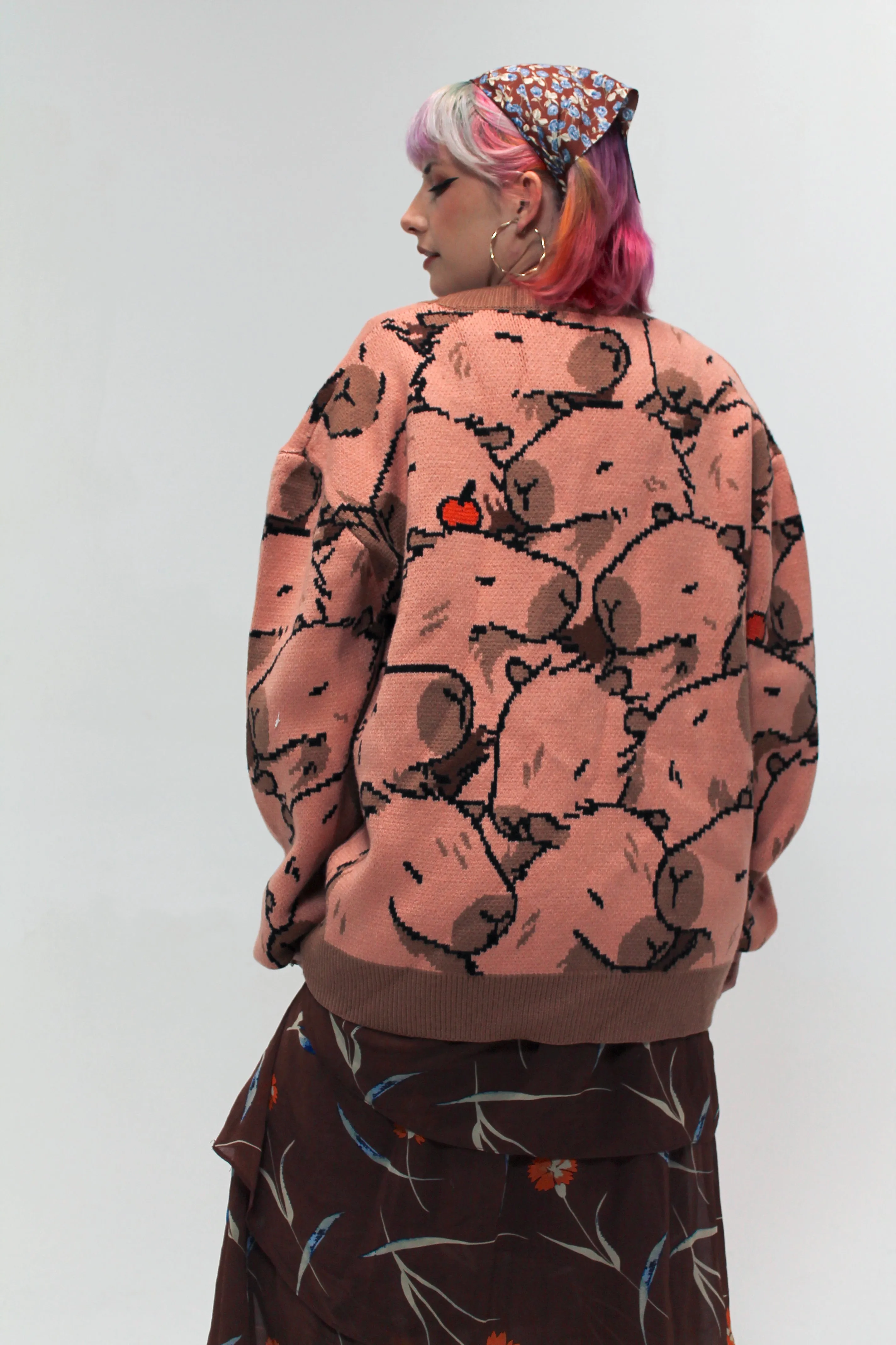 Capybara With Me Cardigan sold by Steady Hands product image thumbnail 4
