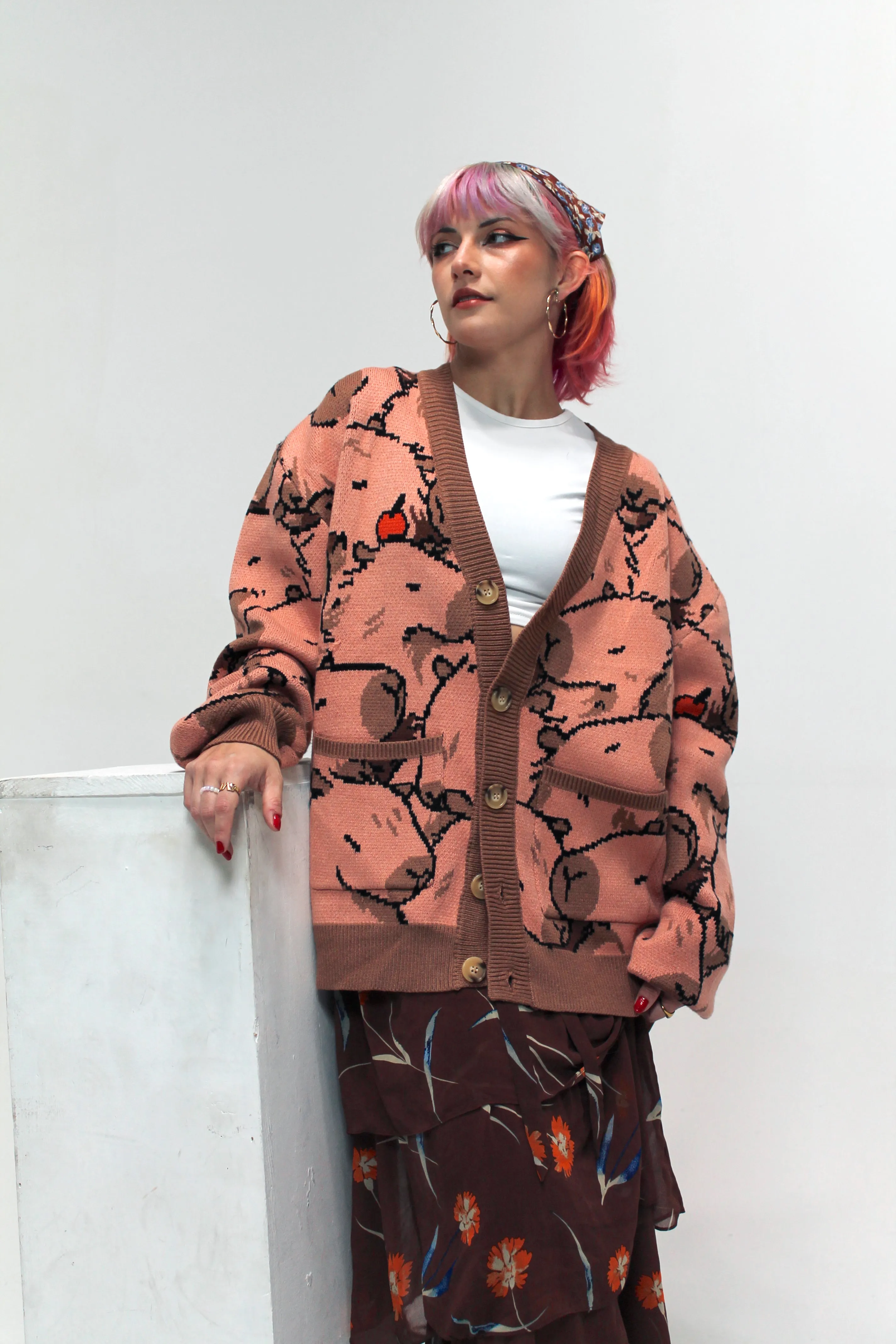 Capybara With Me Cardigan sold by Steady Hands product image thumbnail 5