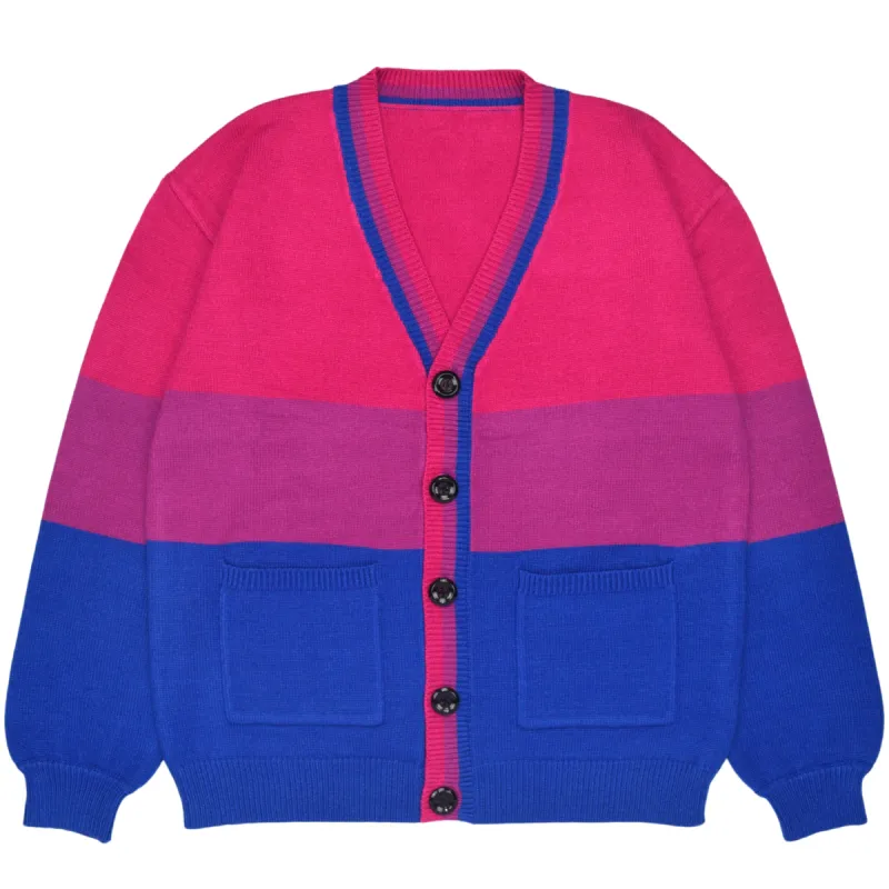 Bi Pride Cardigan sold by Steady Hands