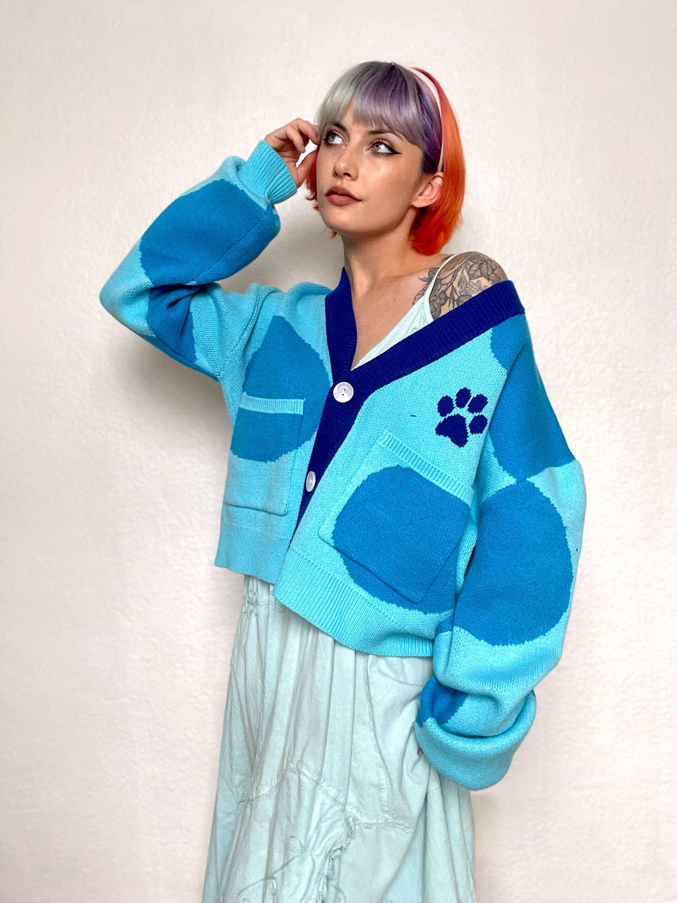 Cropped Blue's Cardigan sold by Steady Hands product image thumbnail 3