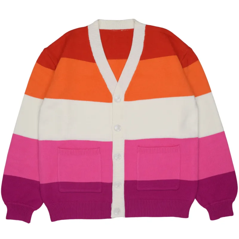 Lesbian Pride Cardigan sold by Steady Hands