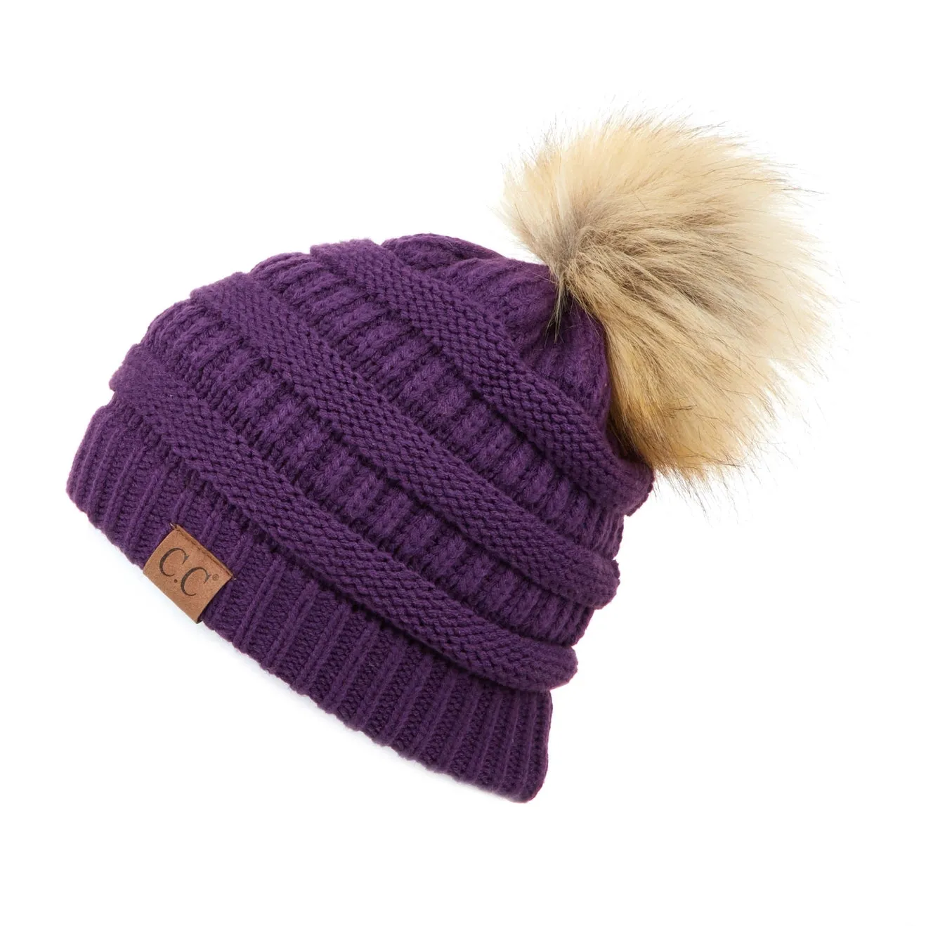 CC Tan Pom Beanie sold by Magnolia & Oak product image thumbnail 3