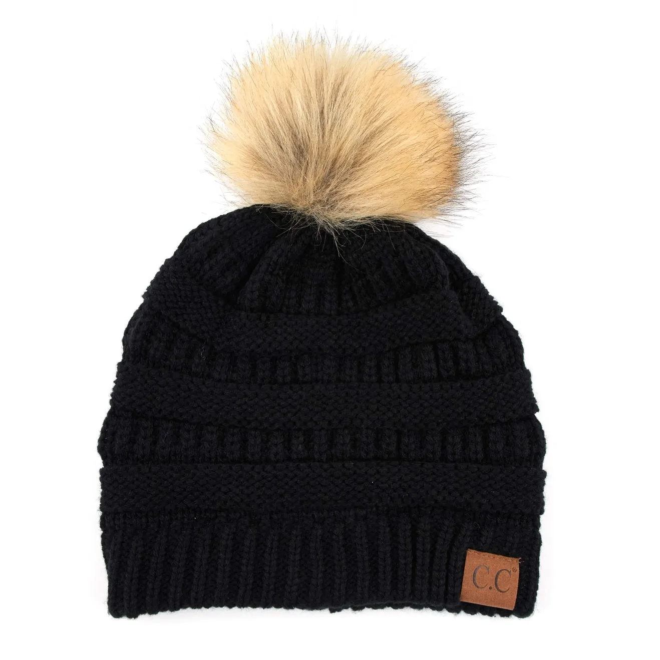 CC Tan Pom Beanie sold by Magnolia & Oak product image thumbnail 2