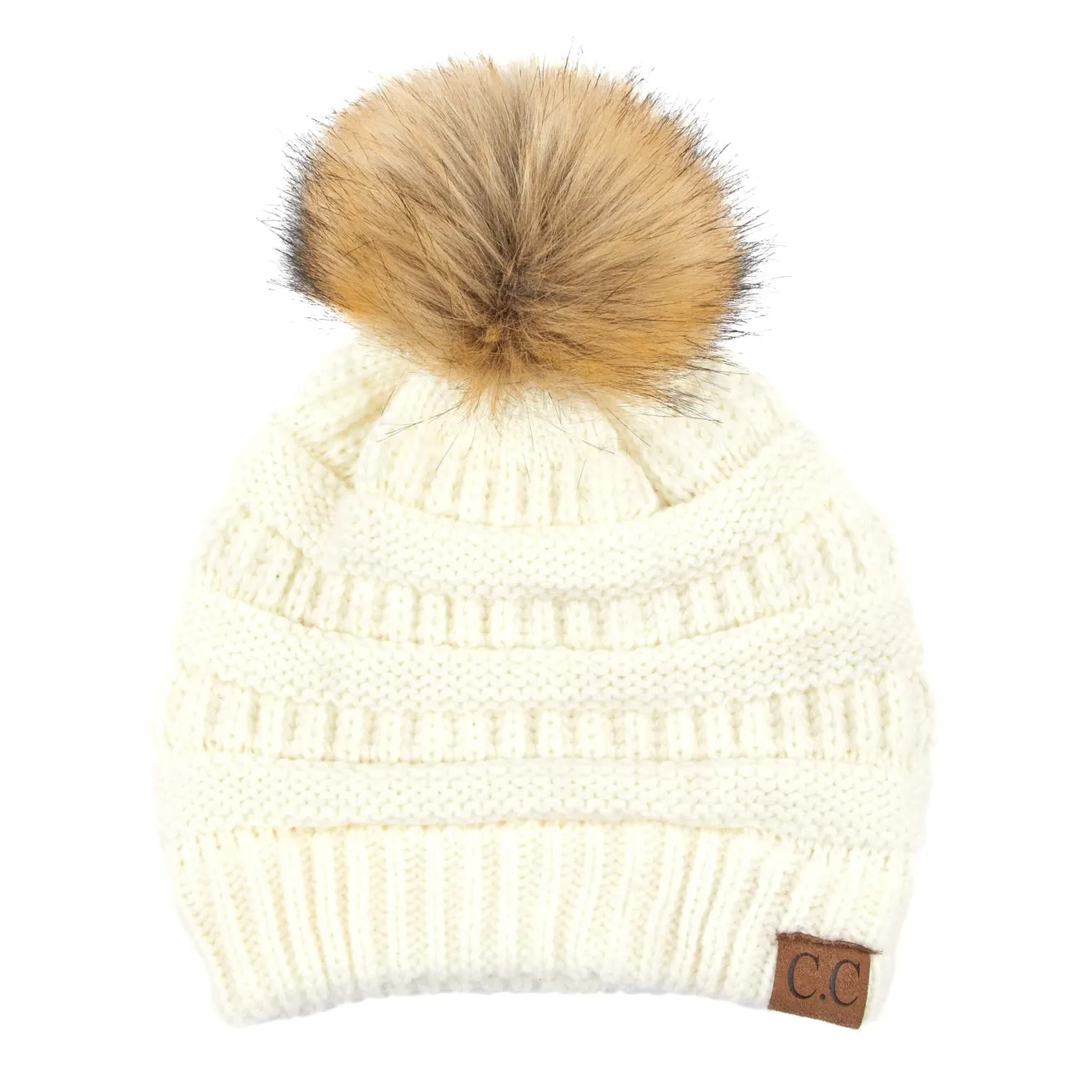 CC Tan Pom Beanie sold by Magnolia & Oak product image thumbnail 5