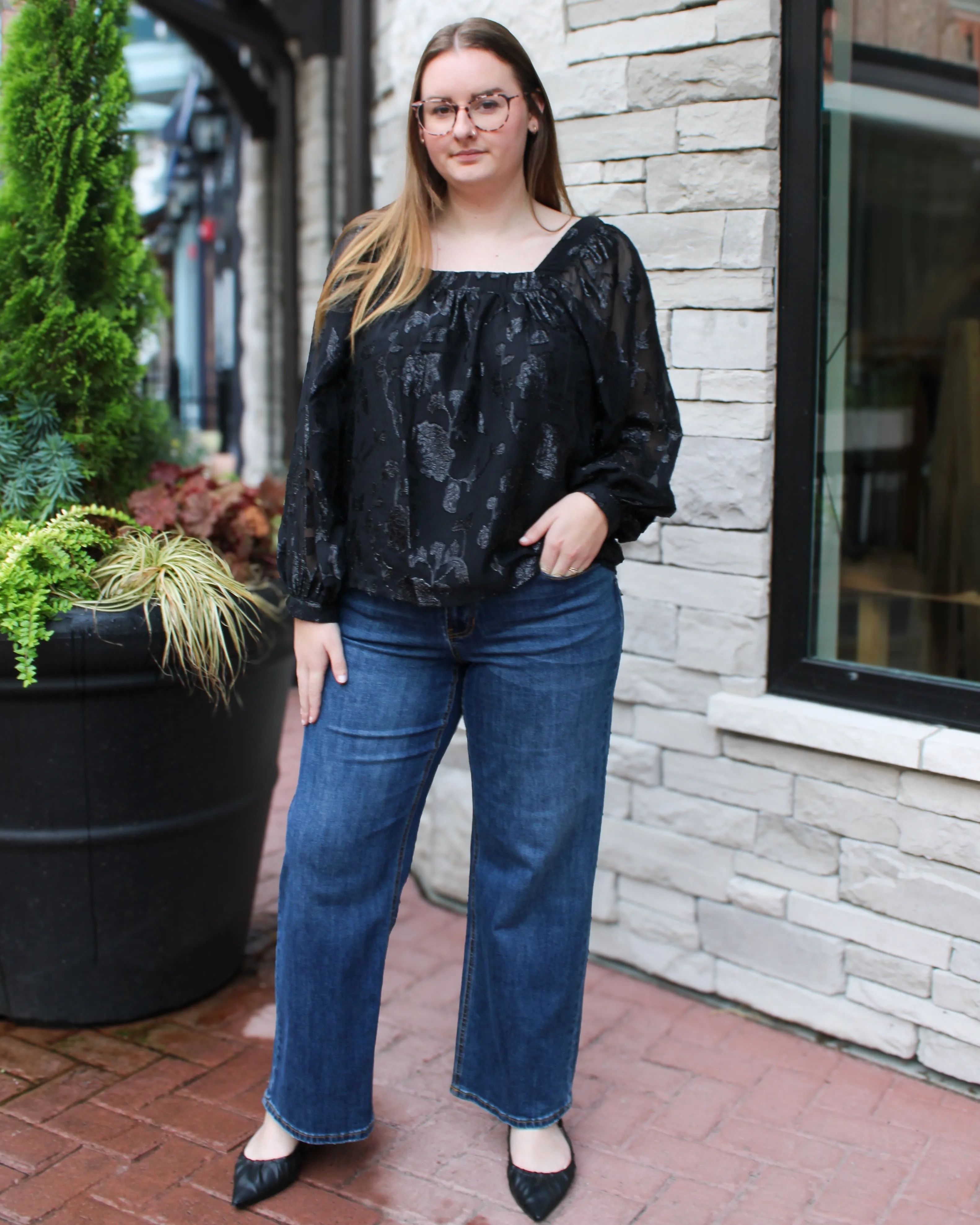 Lined Square Neck Blouse sold by Magnolia & Oak product image thumbnail 2