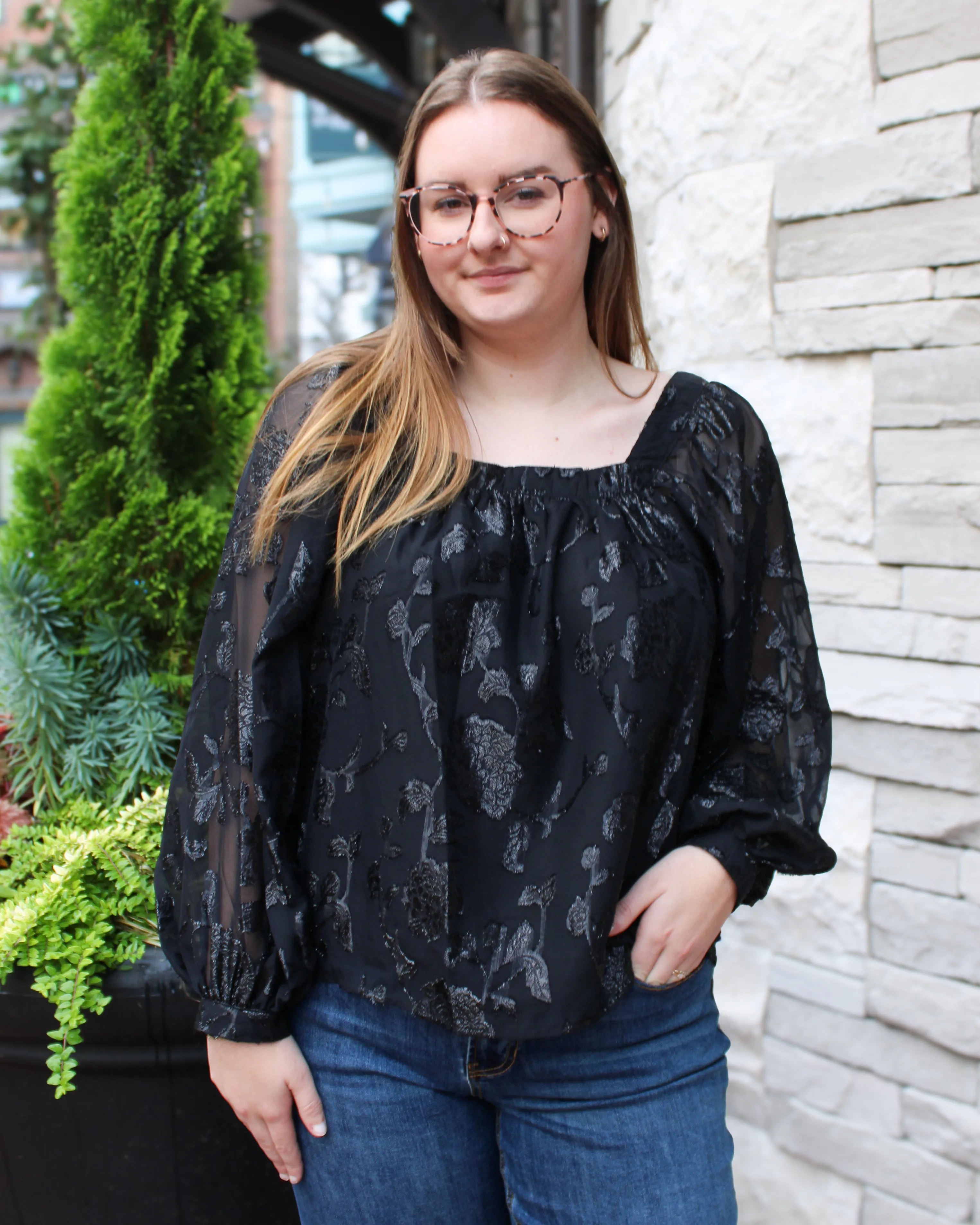 Lined Square Neck Blouse sold by Magnolia & Oak product image thumbnail 3