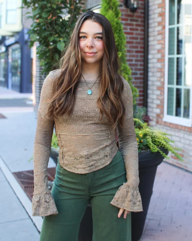 Lace Layering Long Sleeve Top sold by Magnolia & Oak