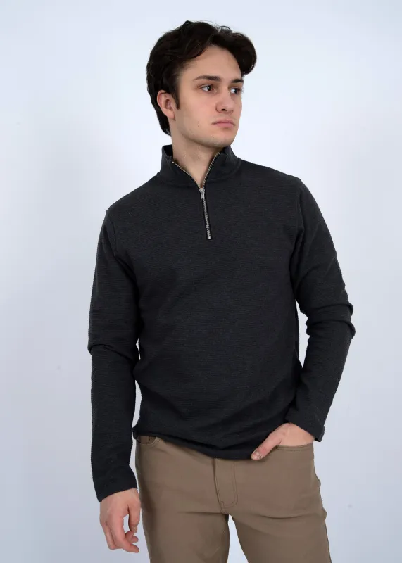 1/4 Zip Mock Neck Ribbed Shirt sold by Magnolia & Oak