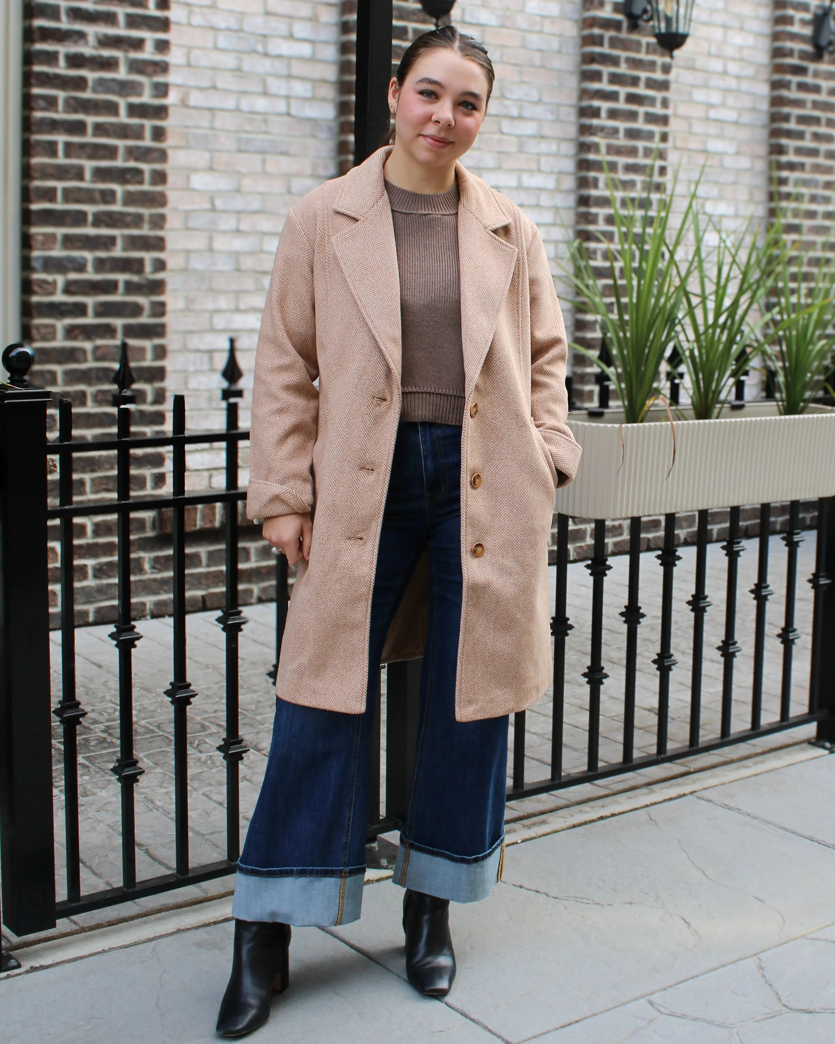 Button Front Car Coat sold by Magnolia & Oak product image thumbnail 2