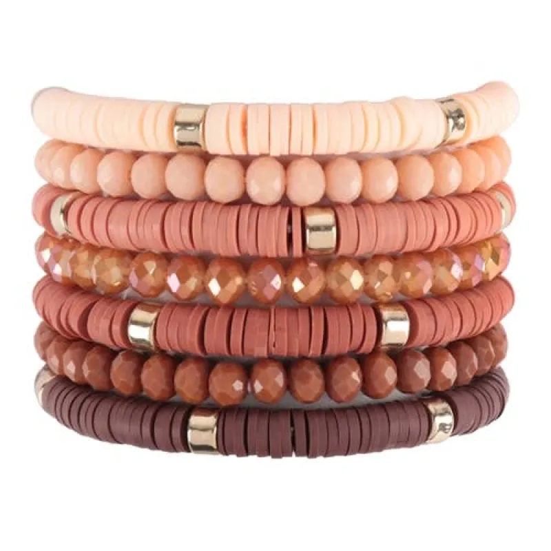 Mixed Media Multi Line Bead Bracelet sold by Magnolia & Oak