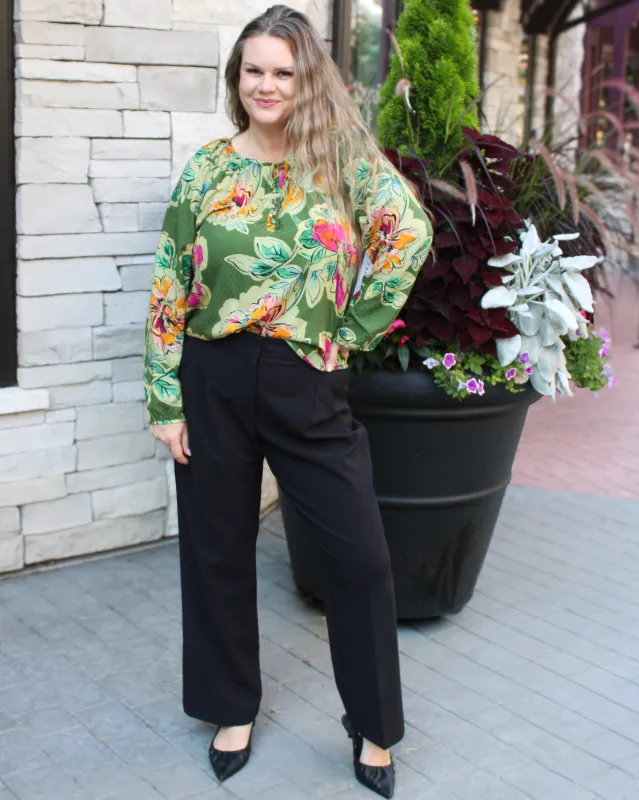 High Rise Trouser with Pleats made by Tribal