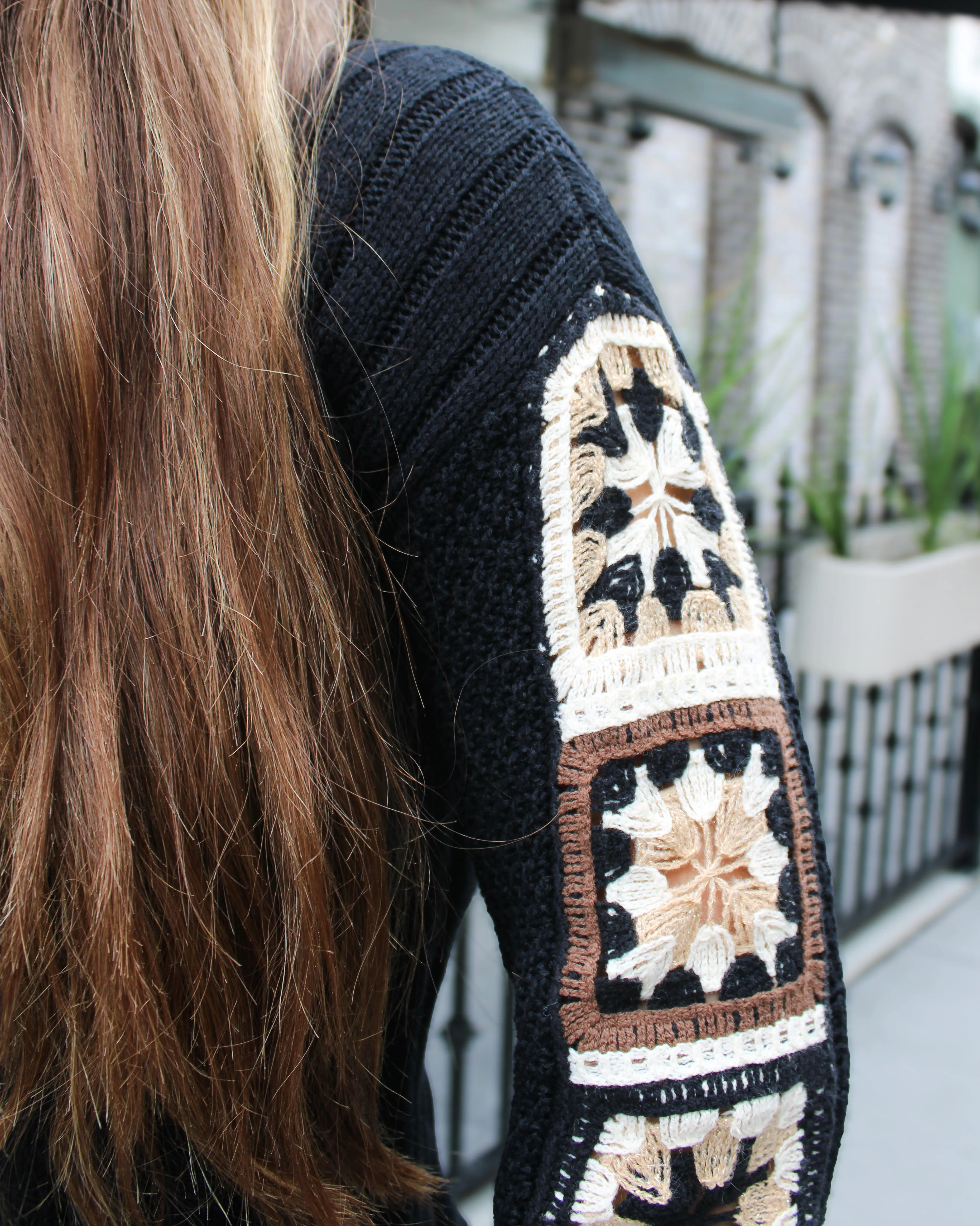 Crochet Sleeve Sweater sold by Magnolia & Oak product image thumbnail 3