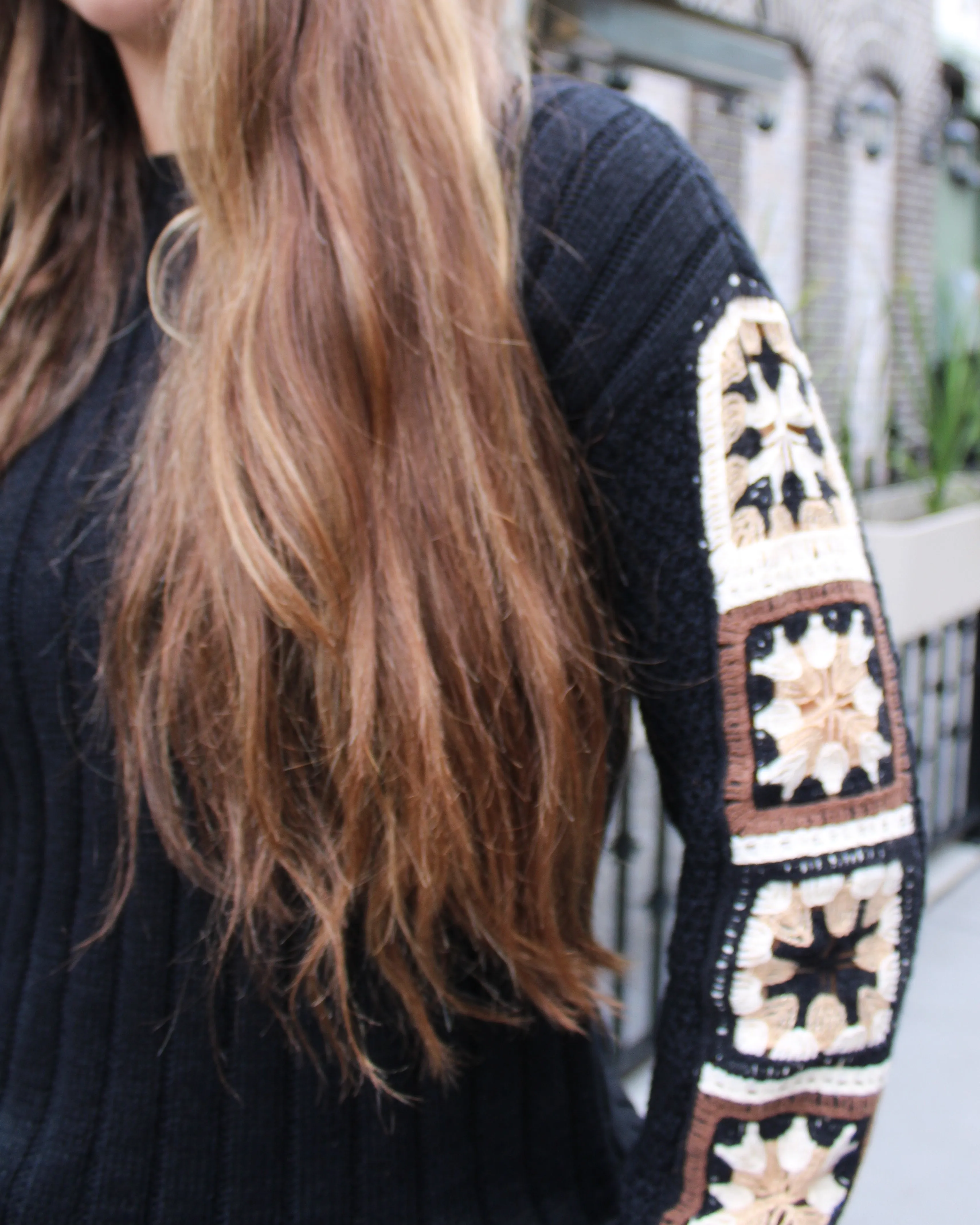 Crochet Sleeve Sweater sold by Magnolia & Oak product image thumbnail 5