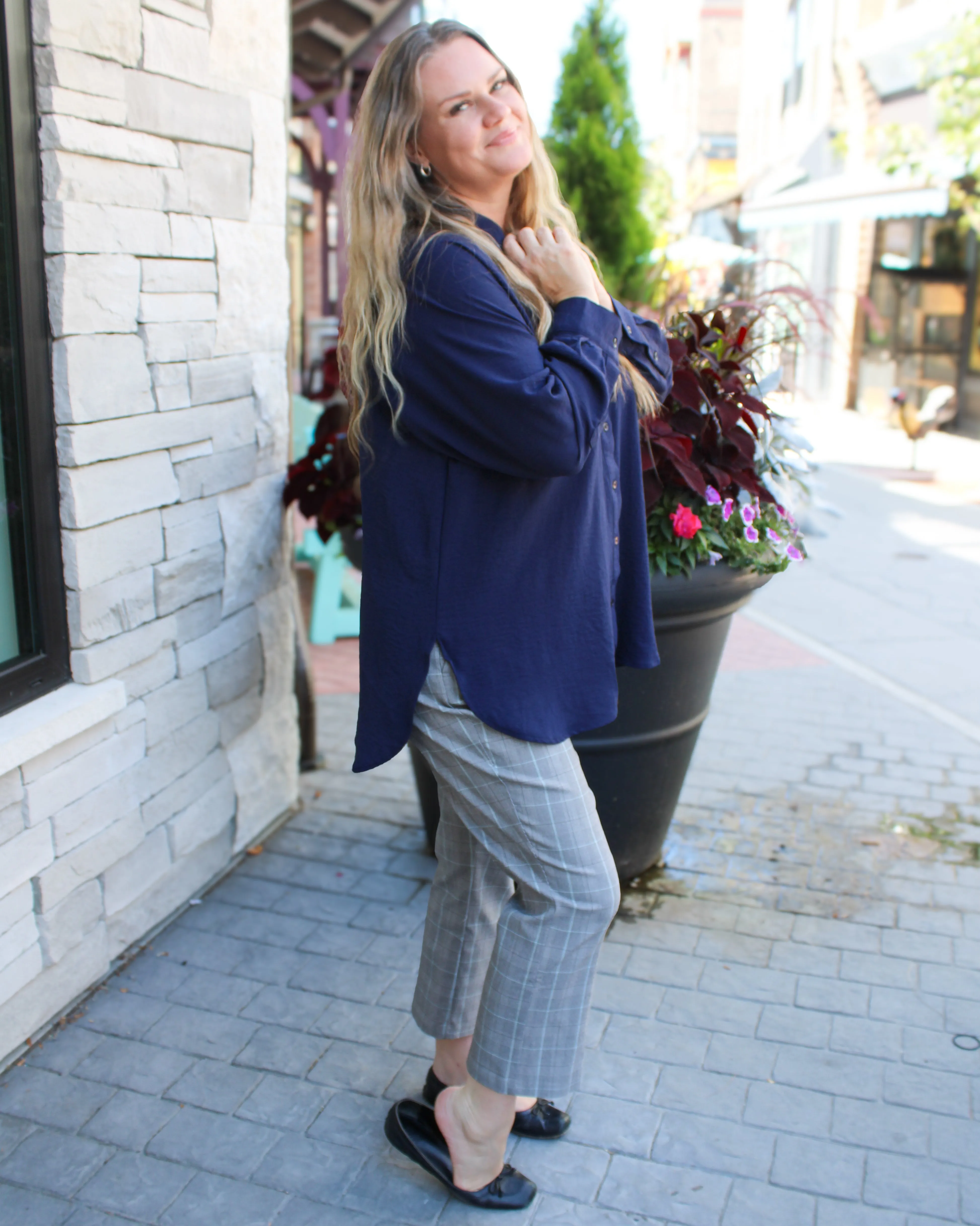 Woven Flowy Raglan shirt sold by Magnolia & Oak product image thumbnail 2