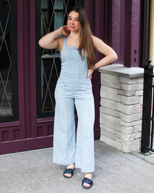 Blue Thread Denim Jumpsuit sold by Magnolia & Oak
