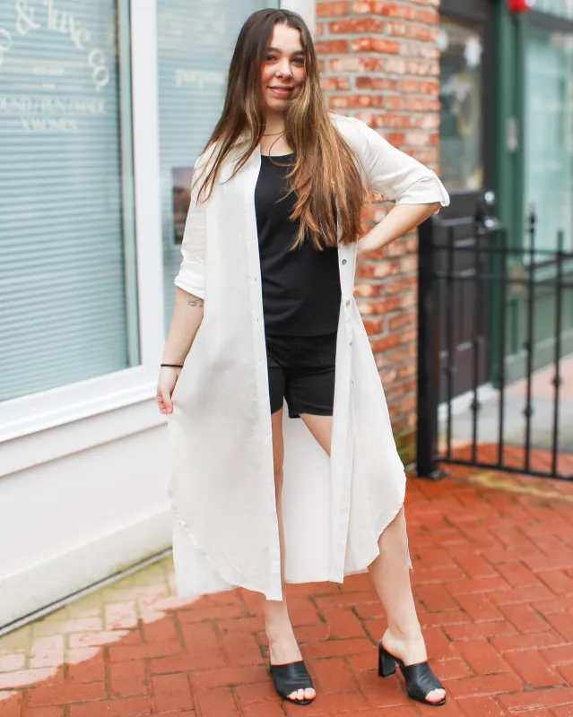 Linen Button Front Maxi Dress / Cardigan sold by Magnolia & Oak