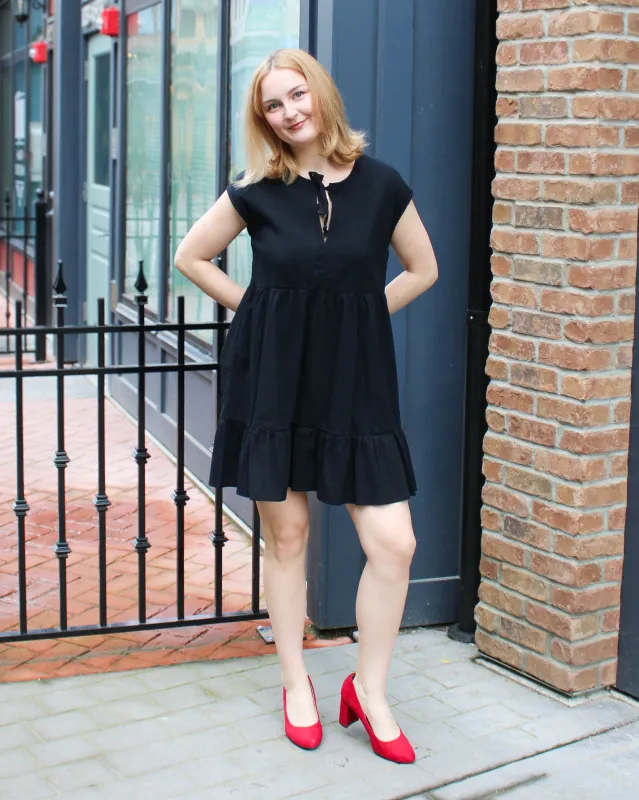 Short Sleeve Flounce Dress made by Tribal