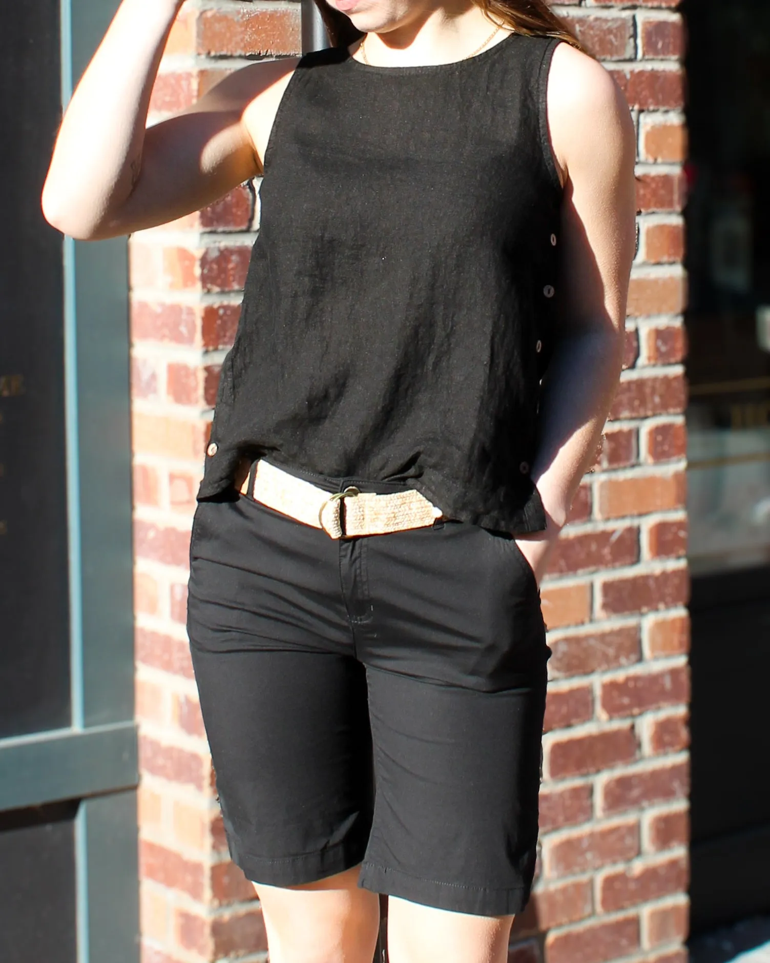 Roll Up Cuff Short with Belt sold by Magnolia & Oak product image thumbnail 5