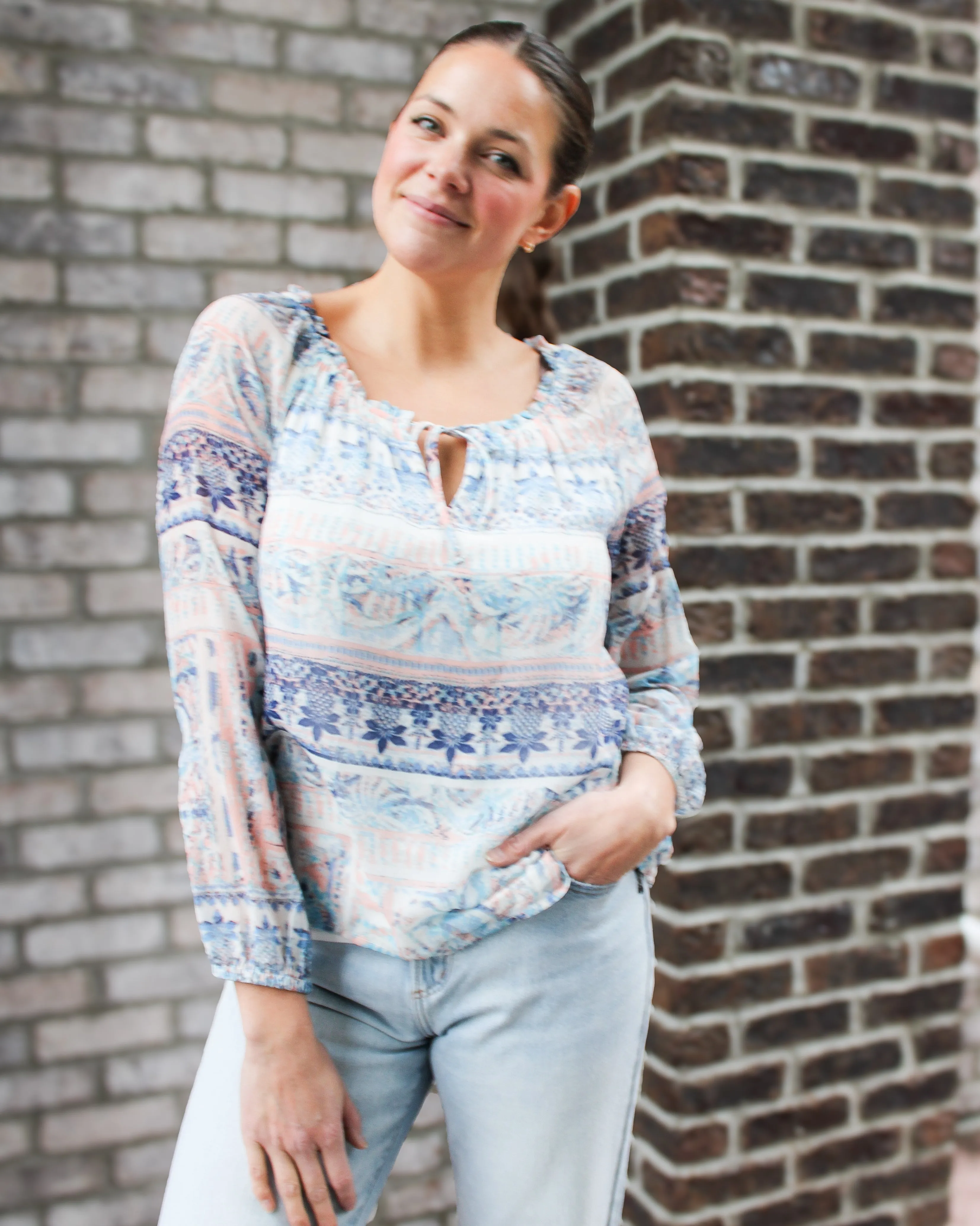 Printed Raglan Blouse sold by Magnolia & Oak product image thumbnail 2