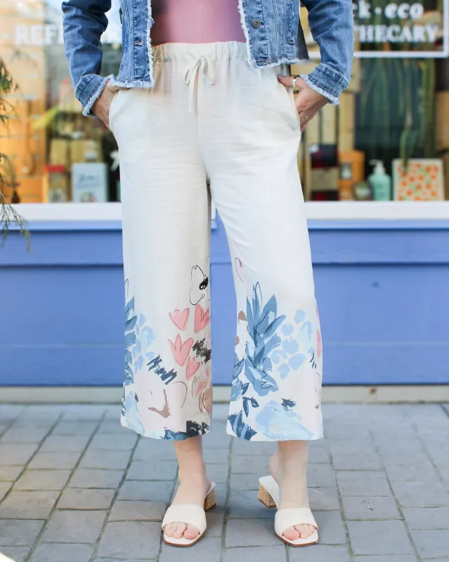 Printed Linen Drawstring Pant sold by Magnolia & Oak