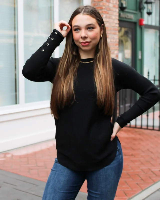 Sweater Sleeve Lace Detail sold by Magnolia & Oak