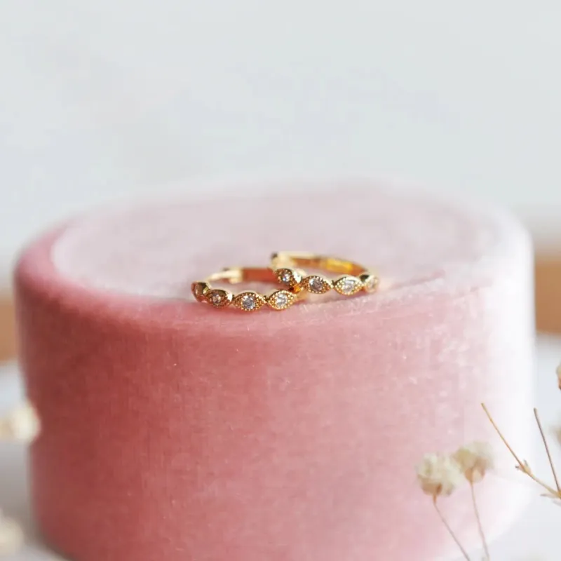 Lacey Huggie Hoops sold by Magnolia & Oak