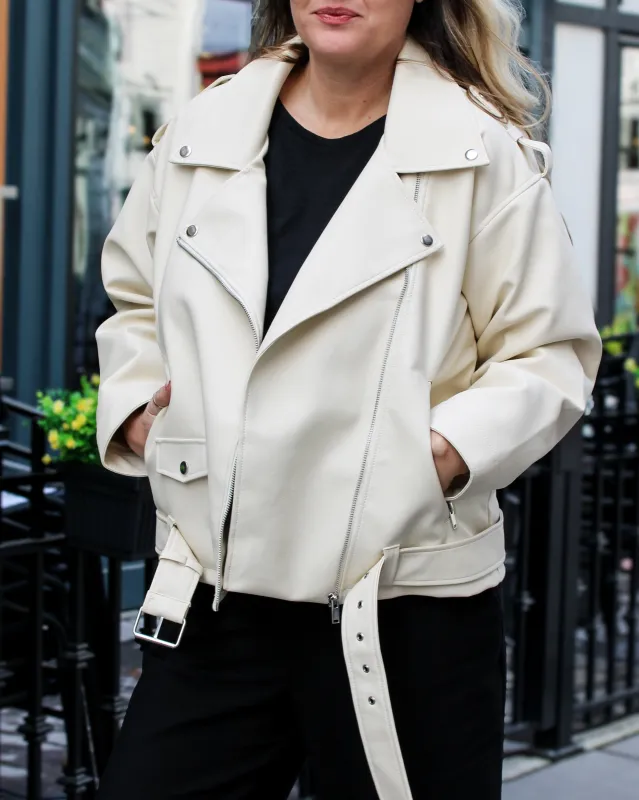 Paulina Oversized Biker Jacket sold by Magnolia & Oak