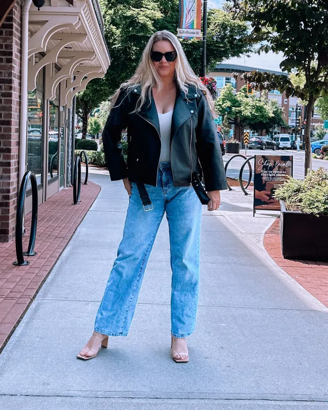 Paulina Oversized Biker Jacket made by Noisy may