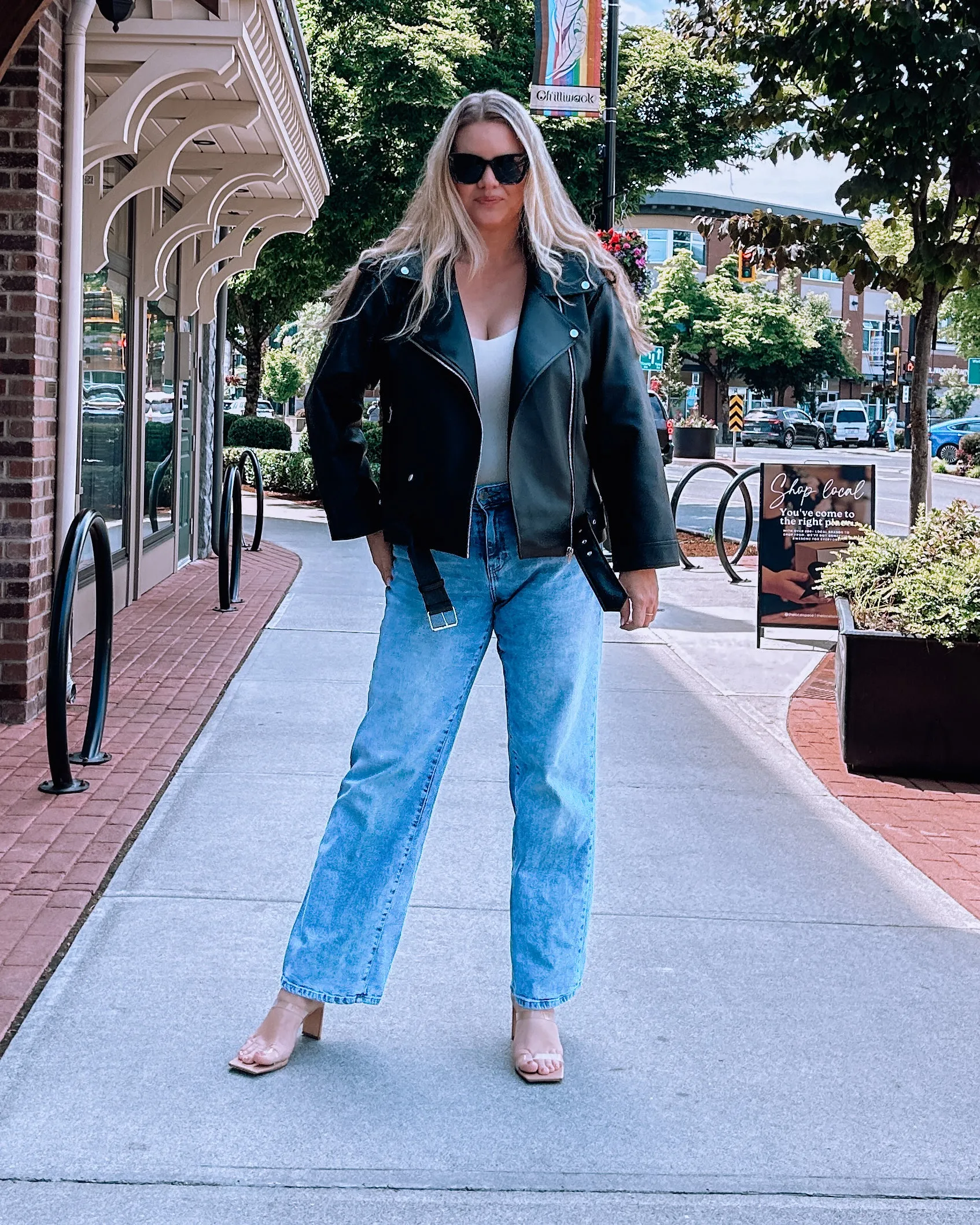 Paulina Oversized Biker Jacket sold by Magnolia & Oak