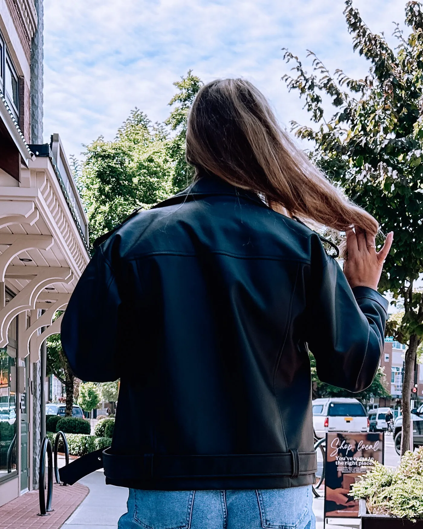 Paulina Oversized Biker Jacket sold by Magnolia & Oak product image thumbnail 5