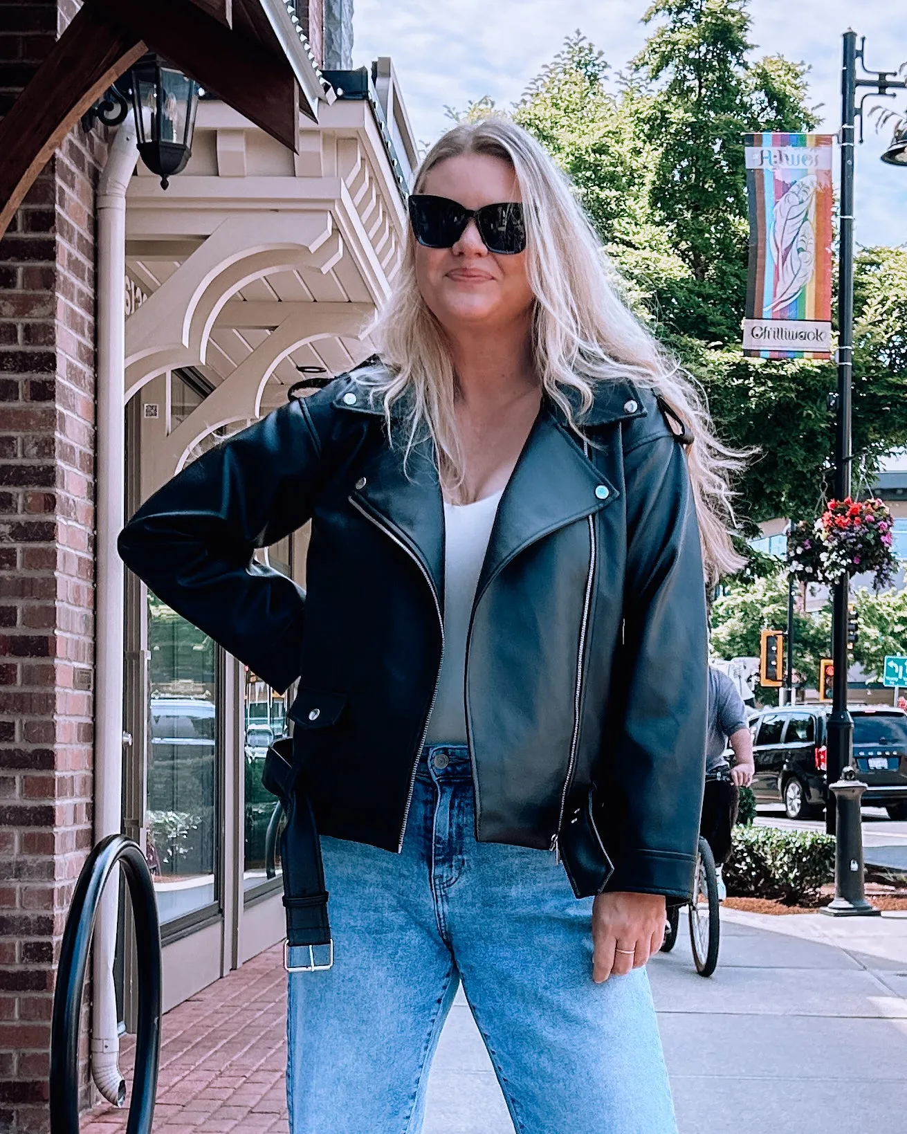 Paulina Oversized Biker Jacket sold by Magnolia & Oak product image thumbnail 4