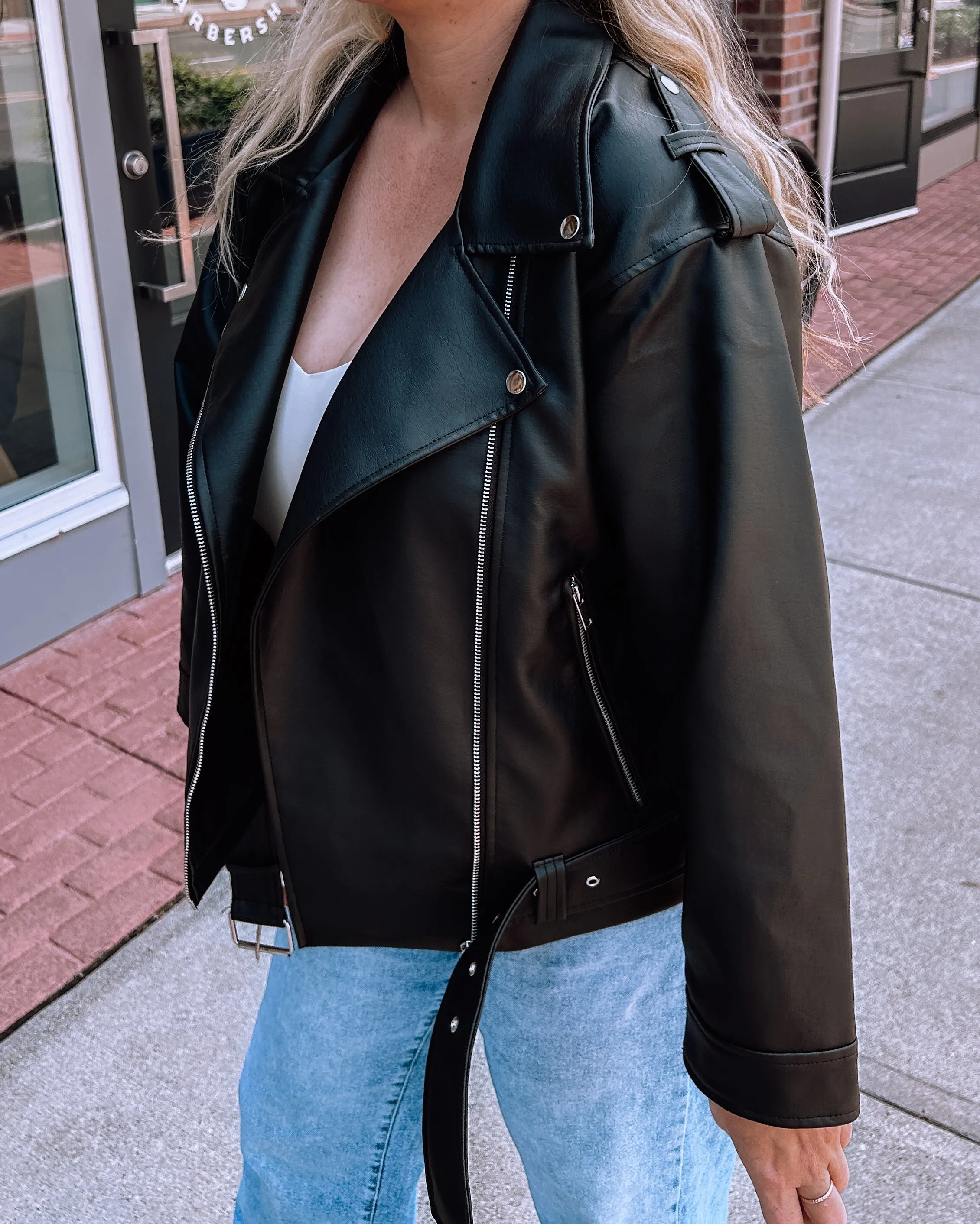 Paulina Oversized Biker Jacket sold by Magnolia & Oak product image thumbnail 2