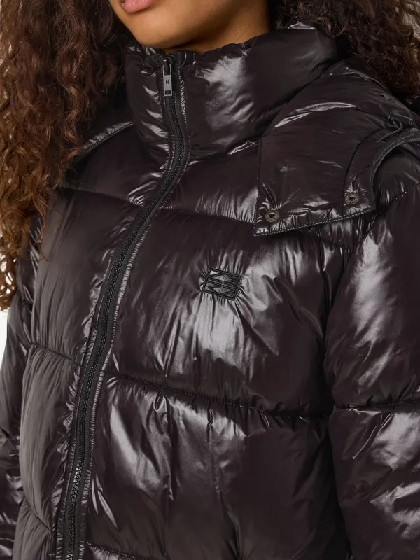 Allie XLong Shiney Puffer Coat sold by Magnolia & Oak