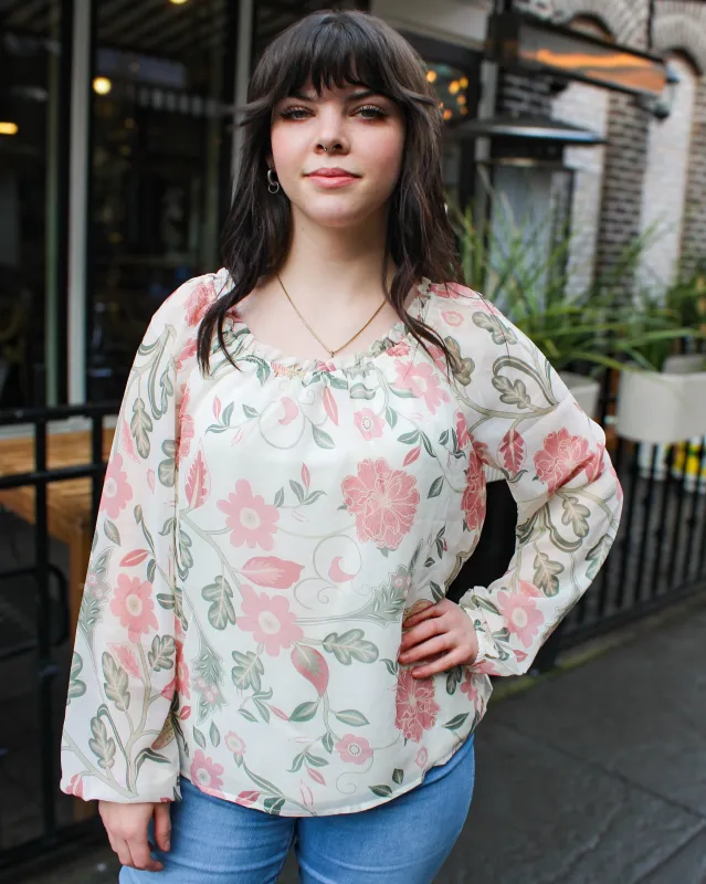 Balloon Sleeve On/Off Shoulder Blouse made by Charlie B