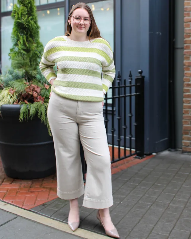 Kiwi-Zest Striped Spring Sweater sold by Magnolia & Oak