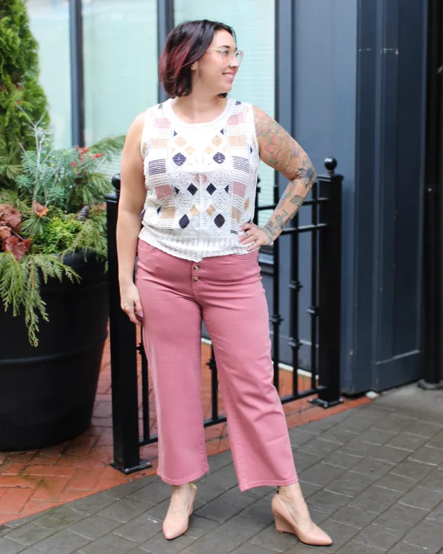 Sleeveless Flower Crochet Top made by Charlie B