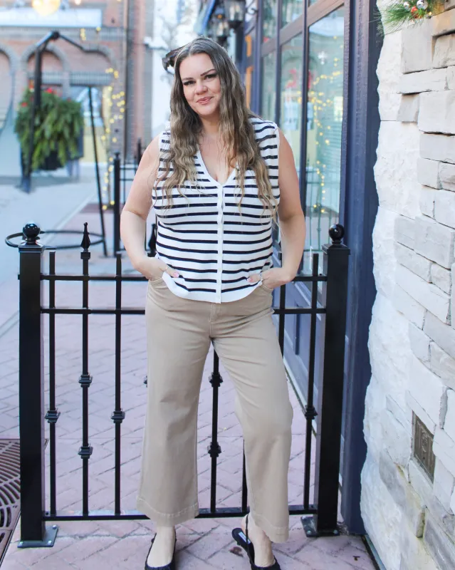 Ankle Pant with Embroidery Detail sold by Magnolia & Oak