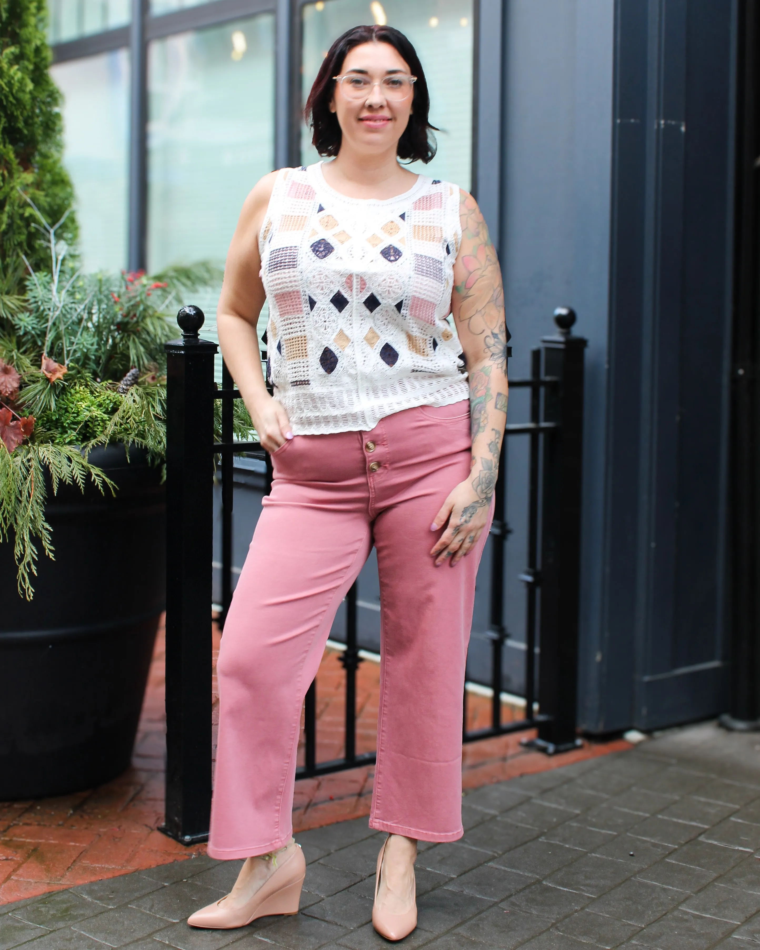 Button Fly Twill Straight Leg Pant sold by Magnolia & Oak product image thumbnail 4