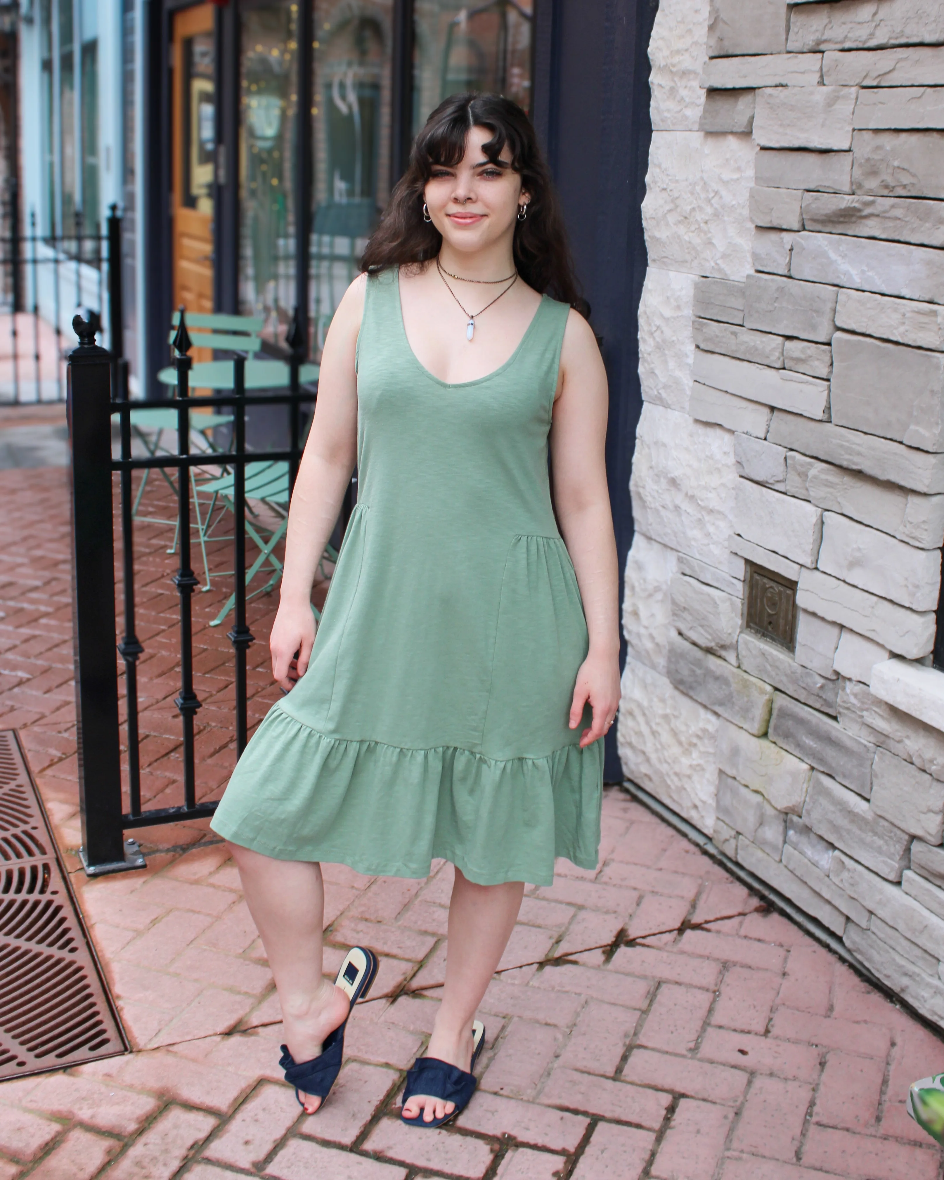 Sleeveless V-Neck Dress sold by Magnolia & Oak product image thumbnail 2