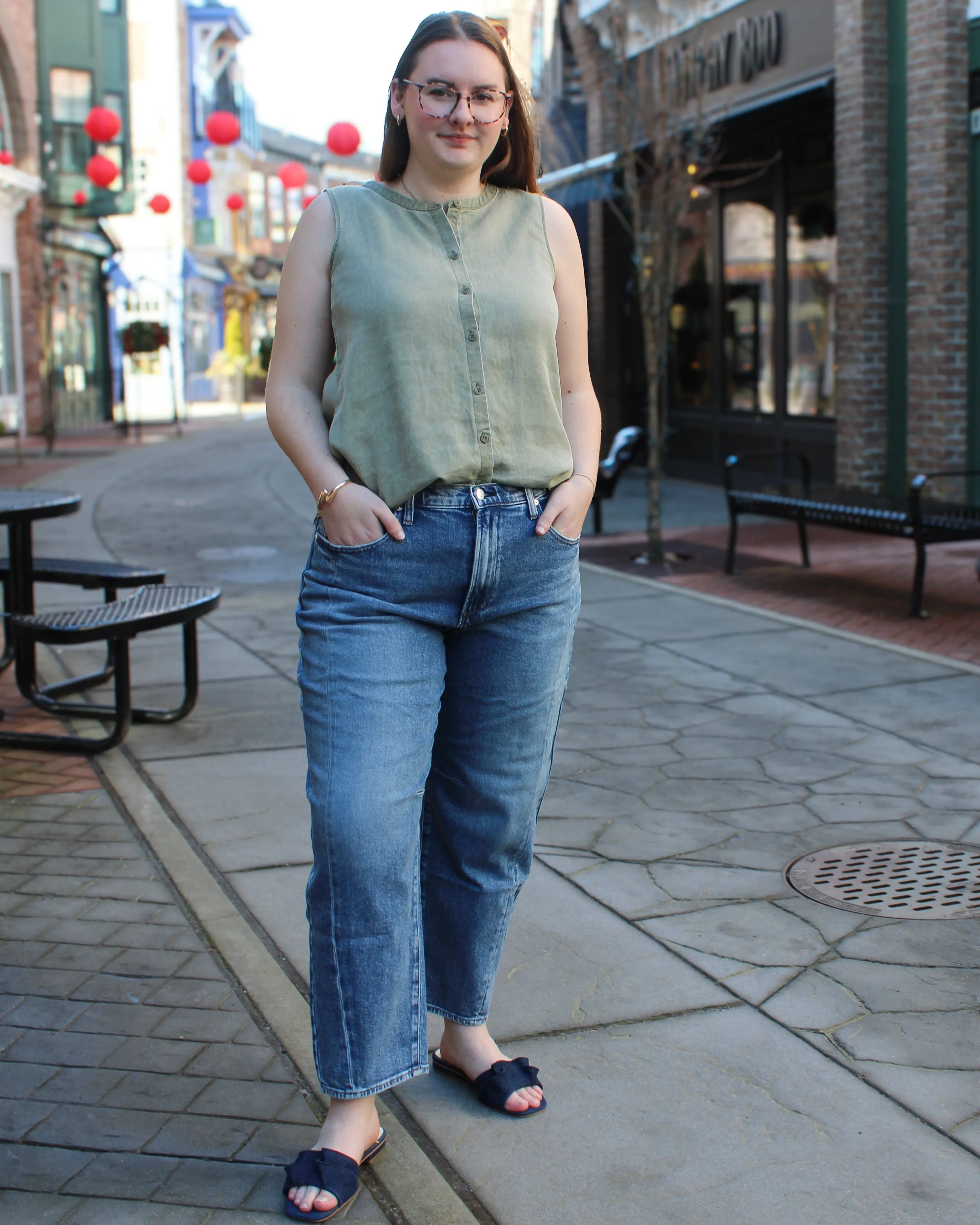 Flowy Sleeveless Button Up Blouse sold by Magnolia & Oak product image thumbnail 3