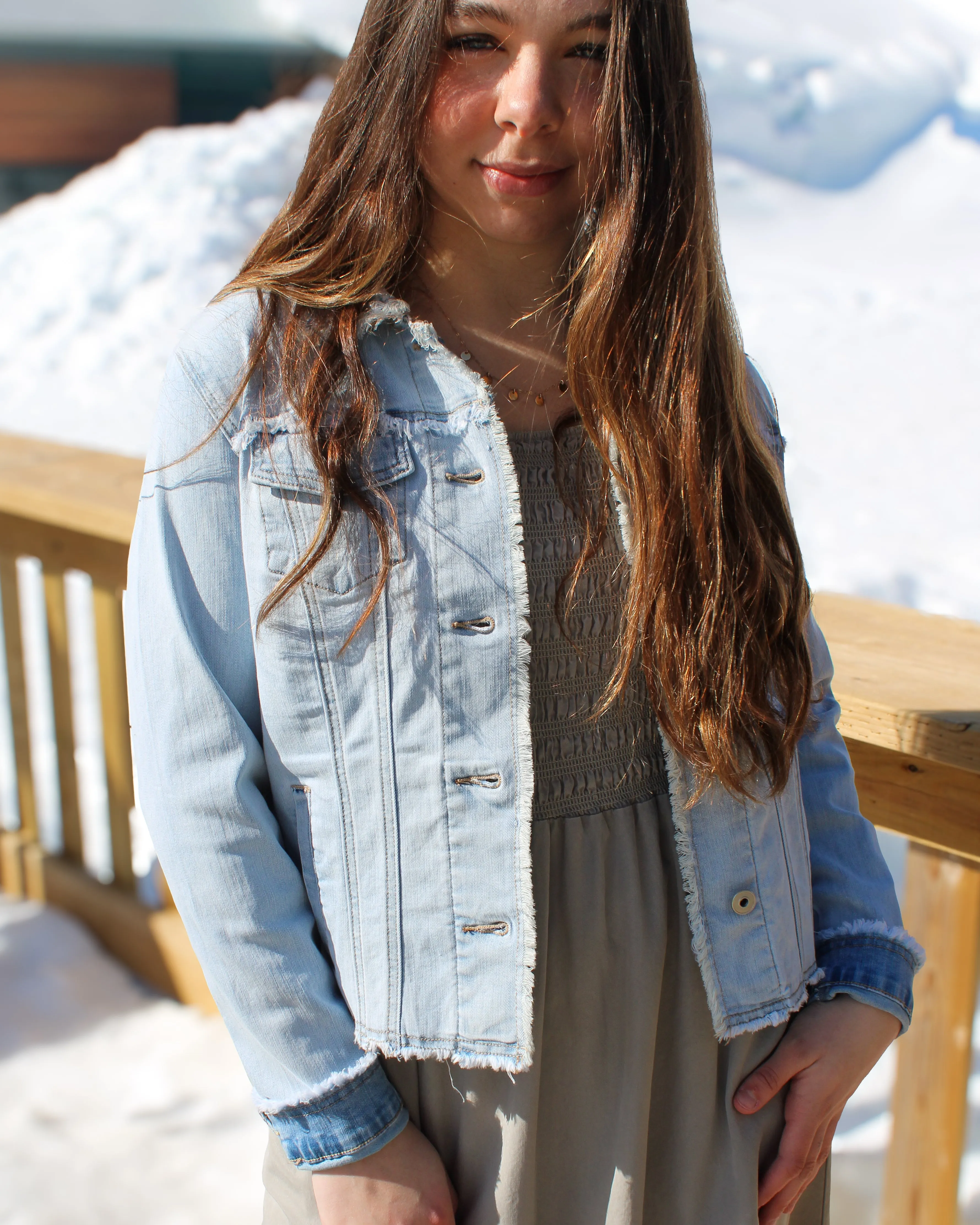 Fringe Edge Denim Jacket sold by Magnolia & Oak product image thumbnail 2