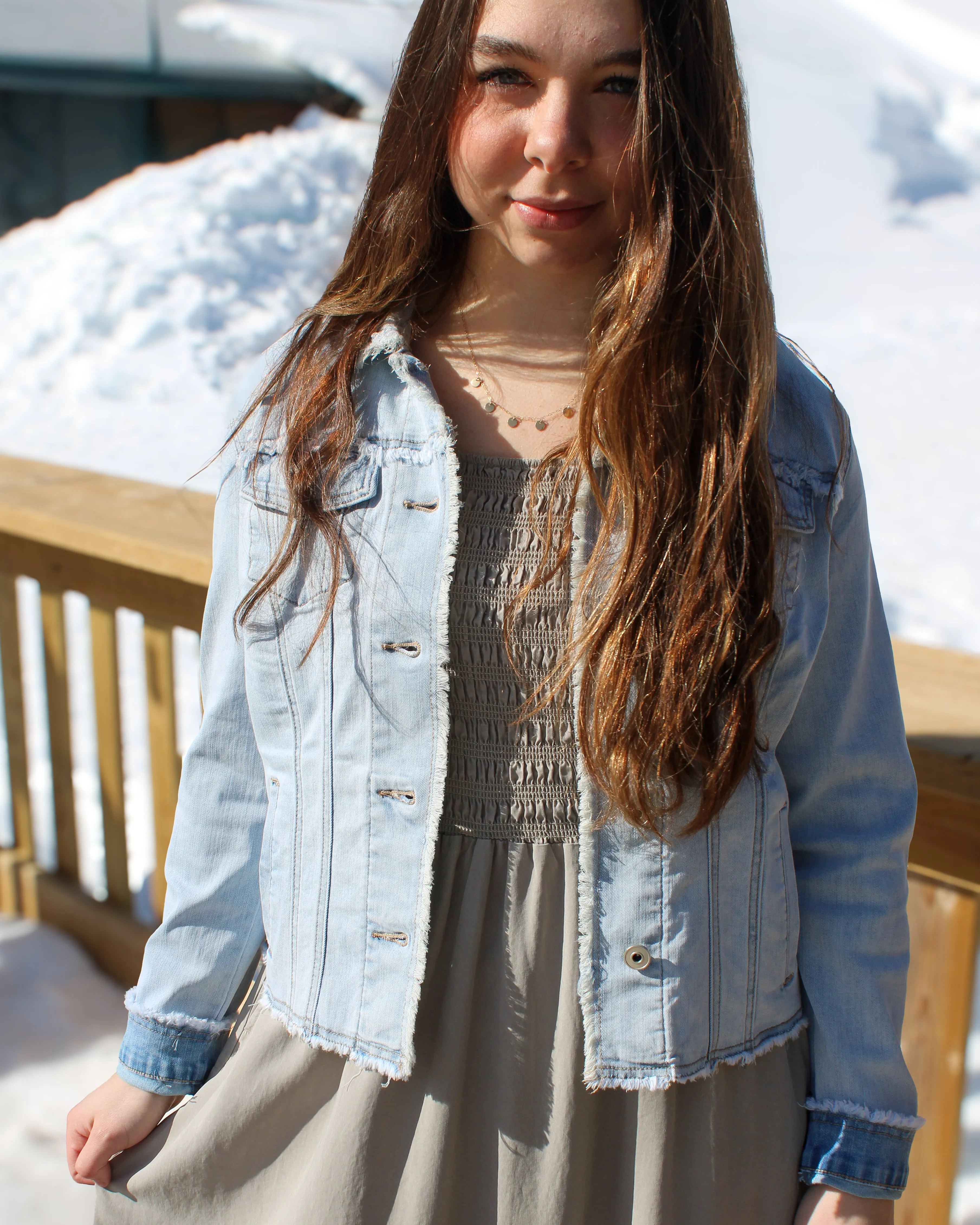 Fringe Edge Denim Jacket sold by Magnolia & Oak