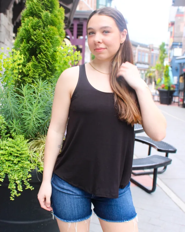 Flowy Hem Tank made by Zenana