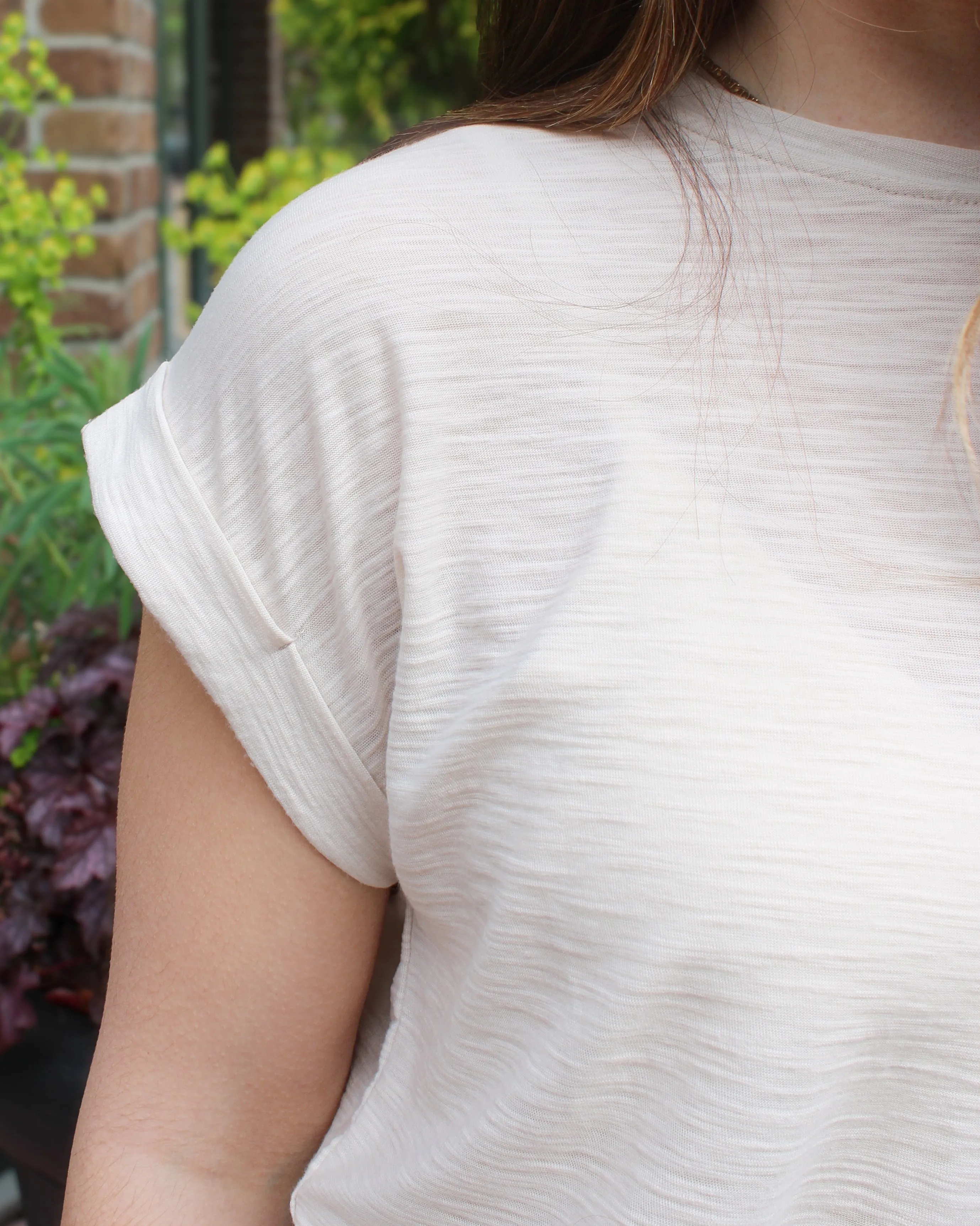 Cuff Sleeve Slub Tee sold by Magnolia & Oak product image thumbnail 2