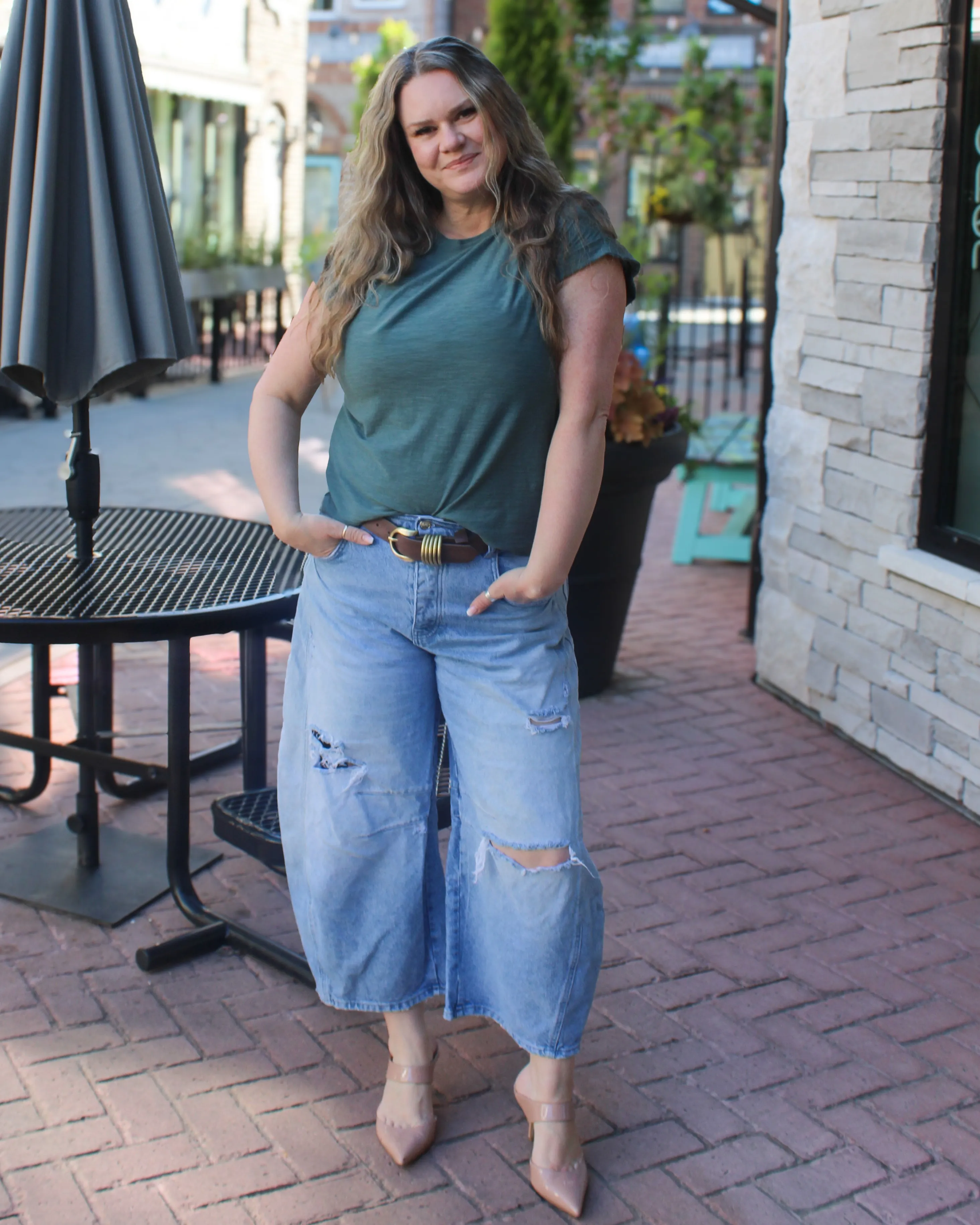 Cuff Sleeve Slub Tee sold by Magnolia & Oak product image thumbnail 3
