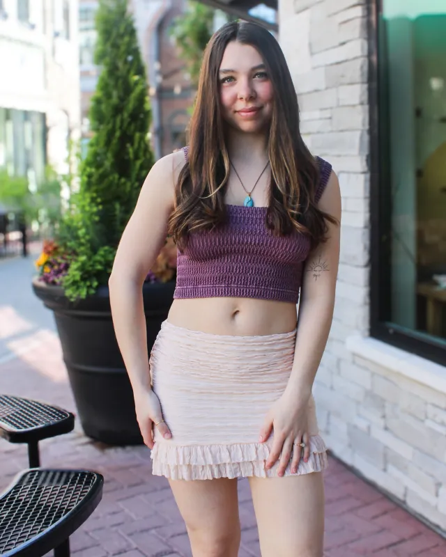 Lace Mini Skirt with Shorts made by Zenana