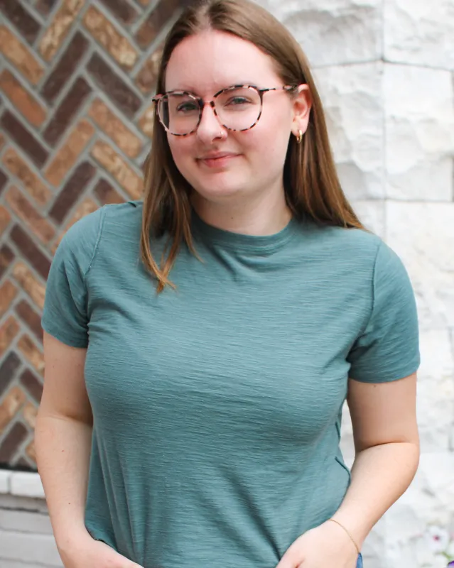 Slub Short Sleeve Tee made by Zenana